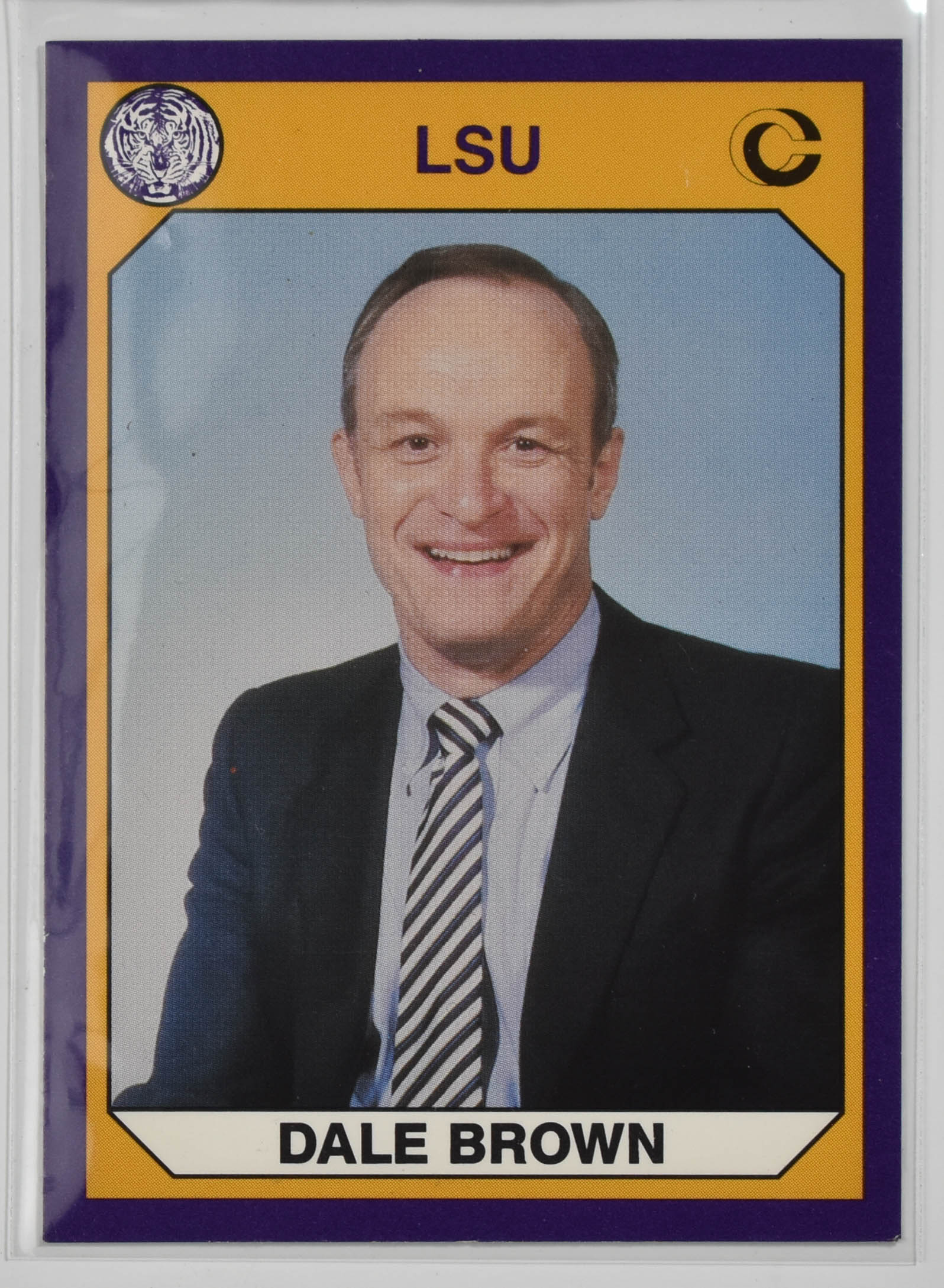 Dale Brown 11 LSU 1990 Collegiate Collection Football Card