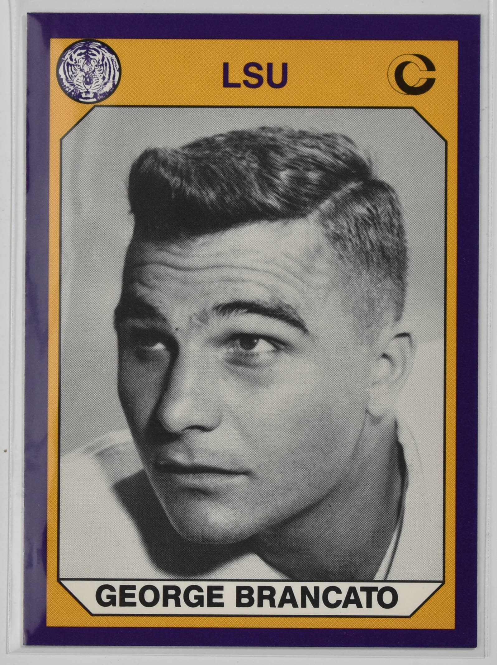 George Brancato 29 LSU 1990 Collegiate Collection Football Card