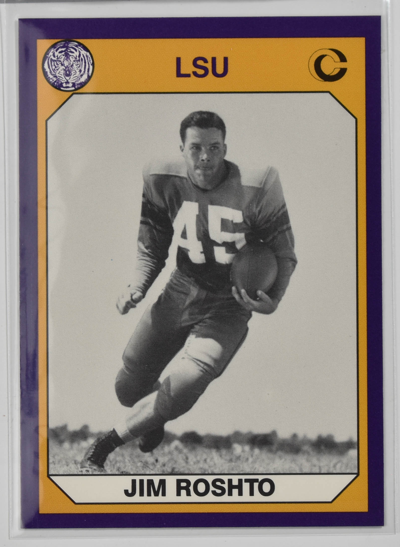 Jim Roshto 30 LSU 1990 Collegiate Collection Football Card