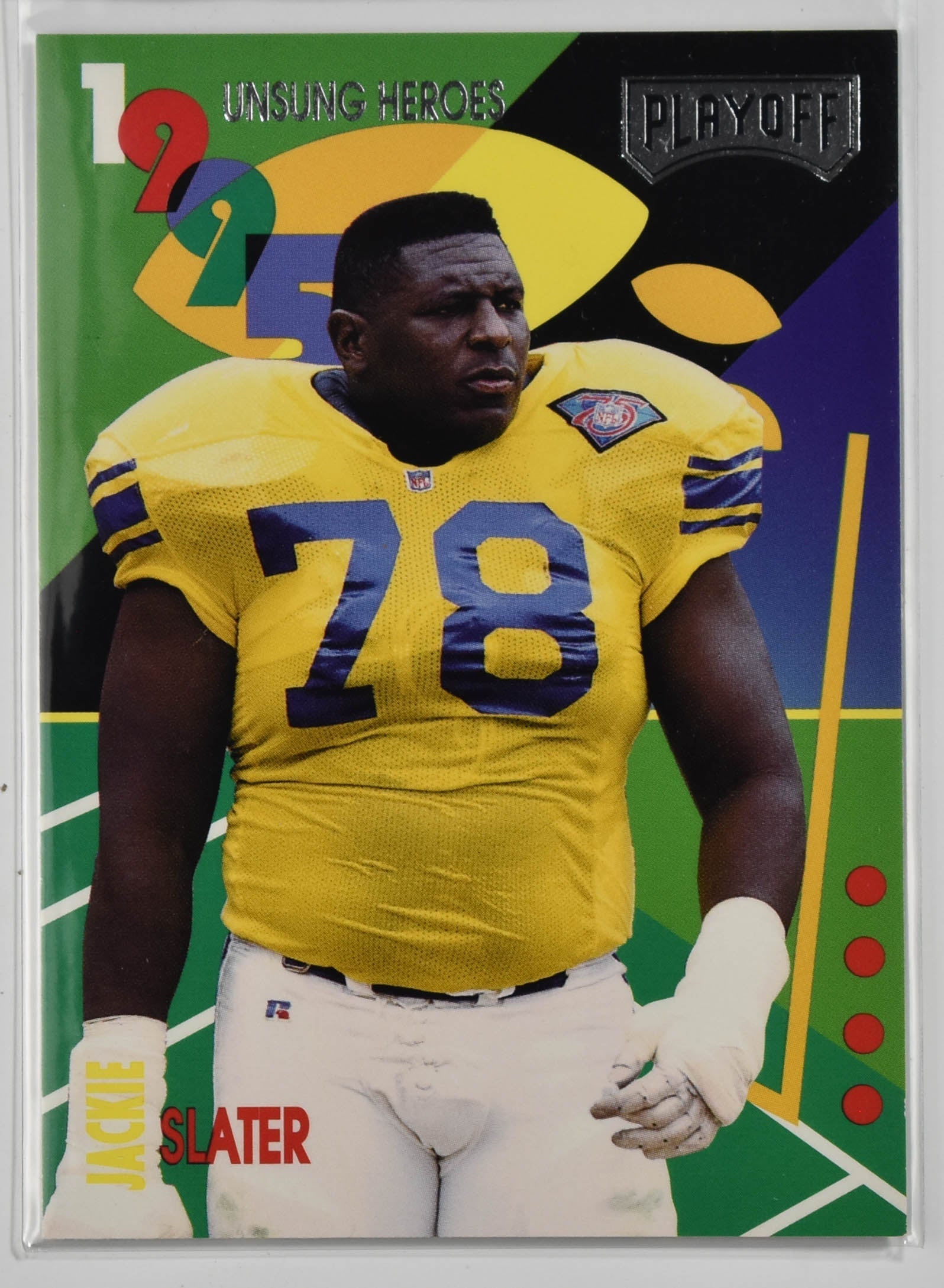 Jackie Slater 26 Playoff Football 1995 Unsung Heroes Football Card
