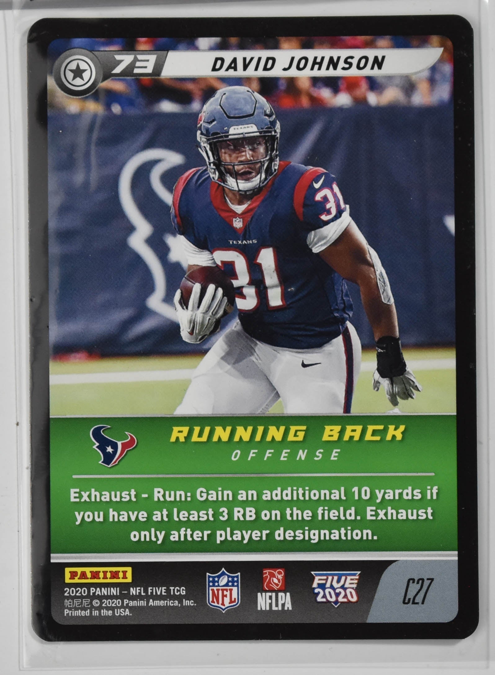 David Johnson C27 Panini 2020 Five TCG