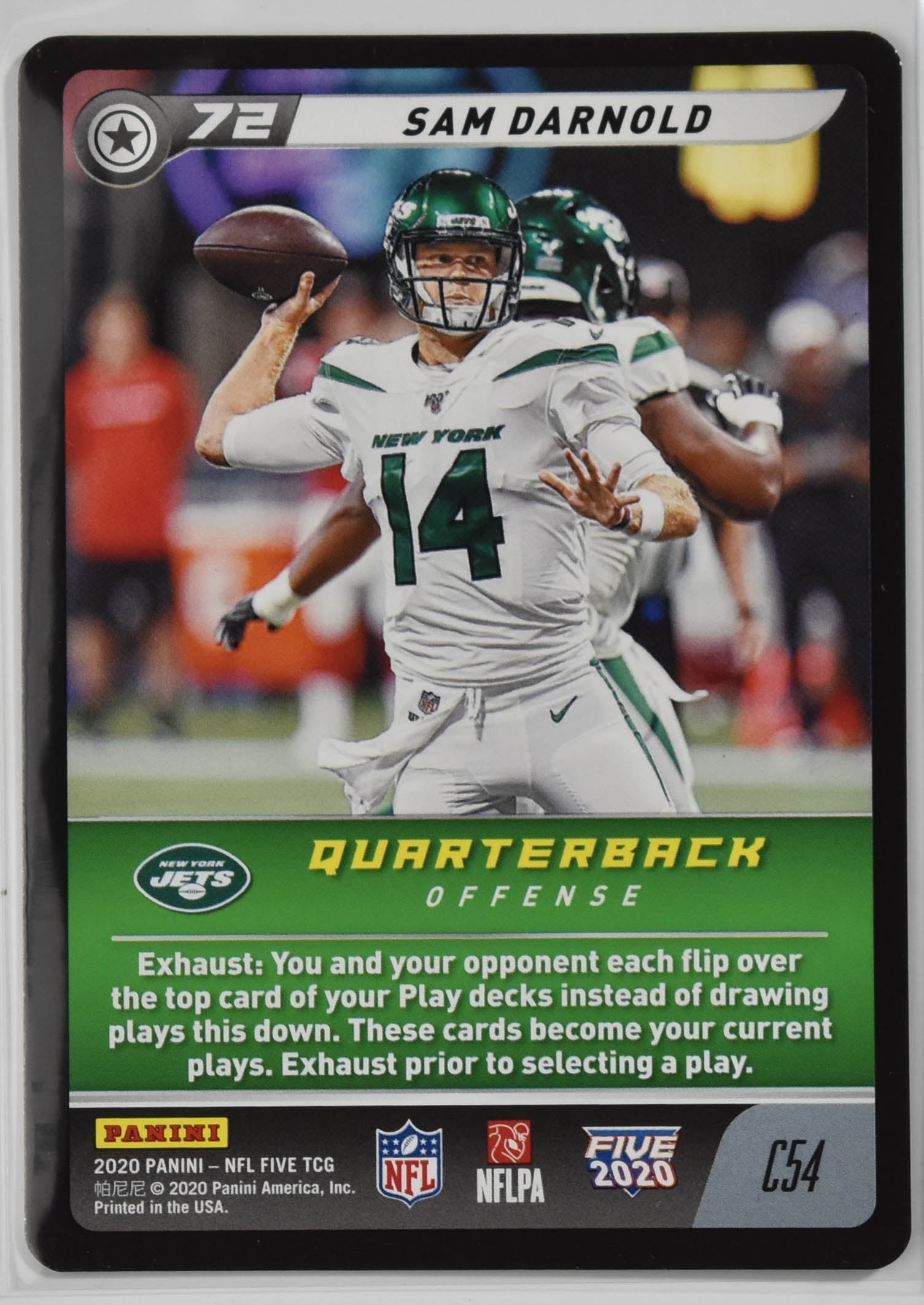 Sam Darnold C54 Panini 2020 Five TCG