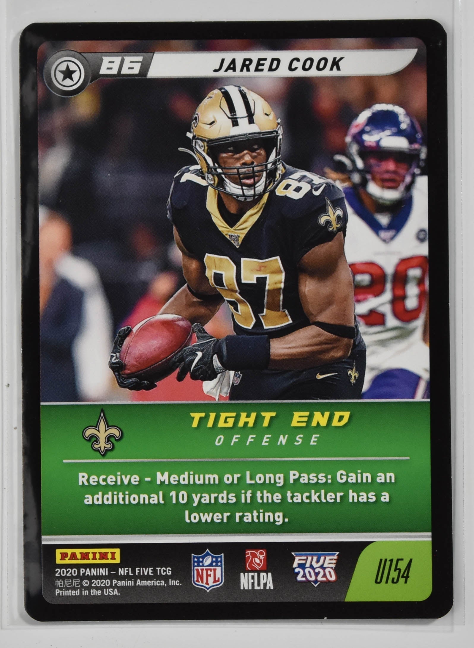 Jared Cook U154 Panini 2020 Five TCG