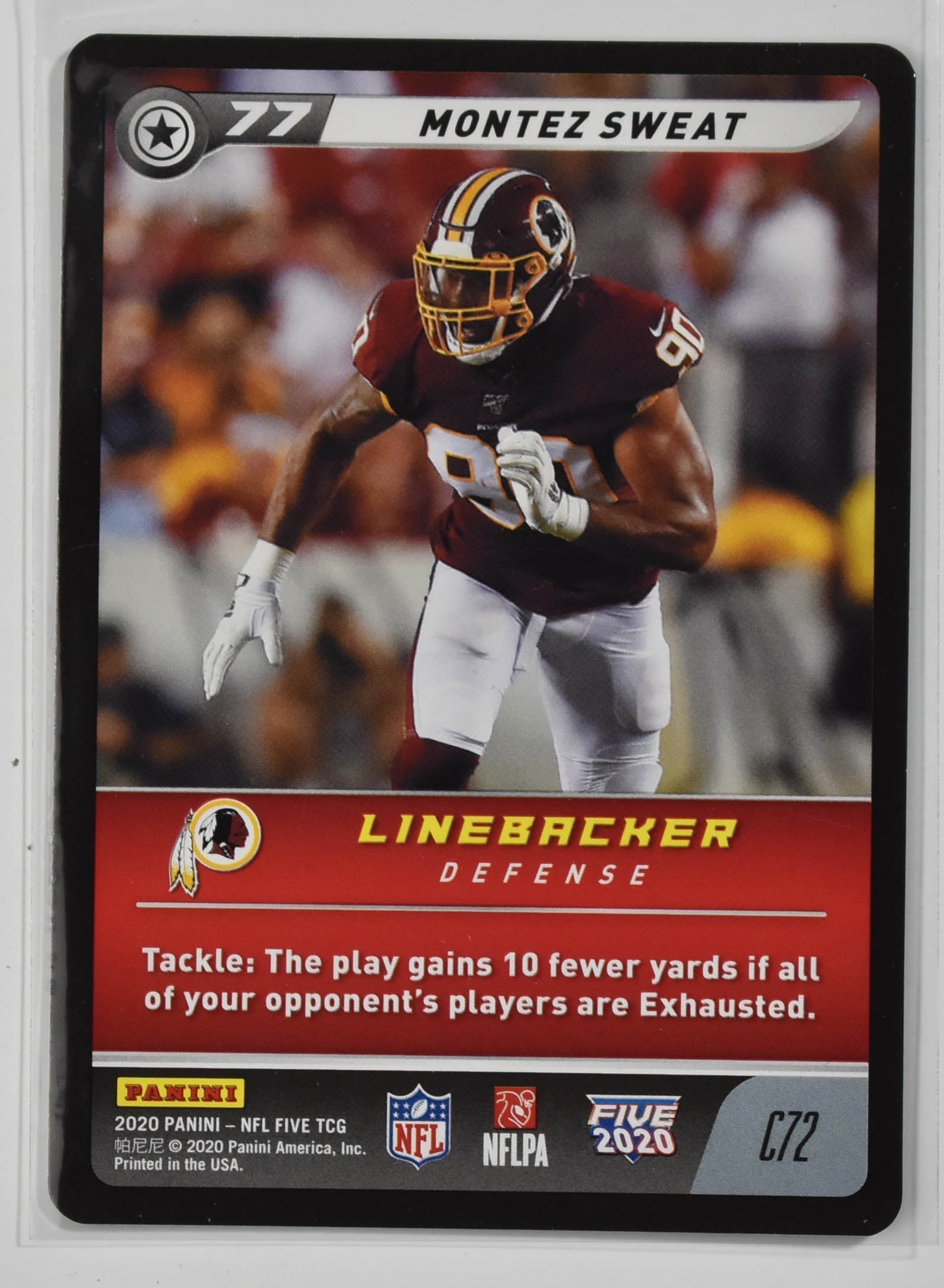 Montez Sweat C72 Panini 2020 Five TCG