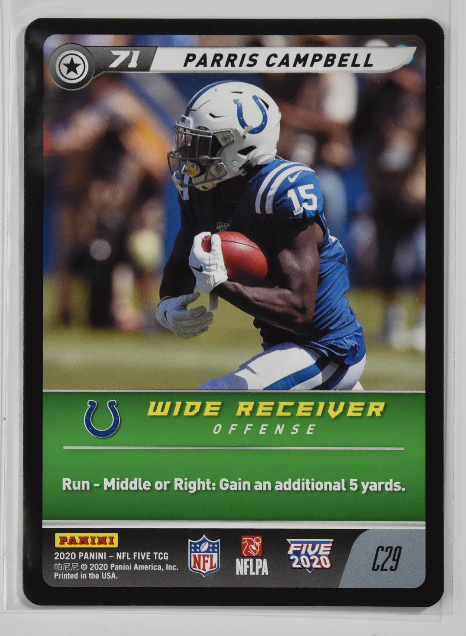 Parris Campbell C29 Panini 2020 Five TCG