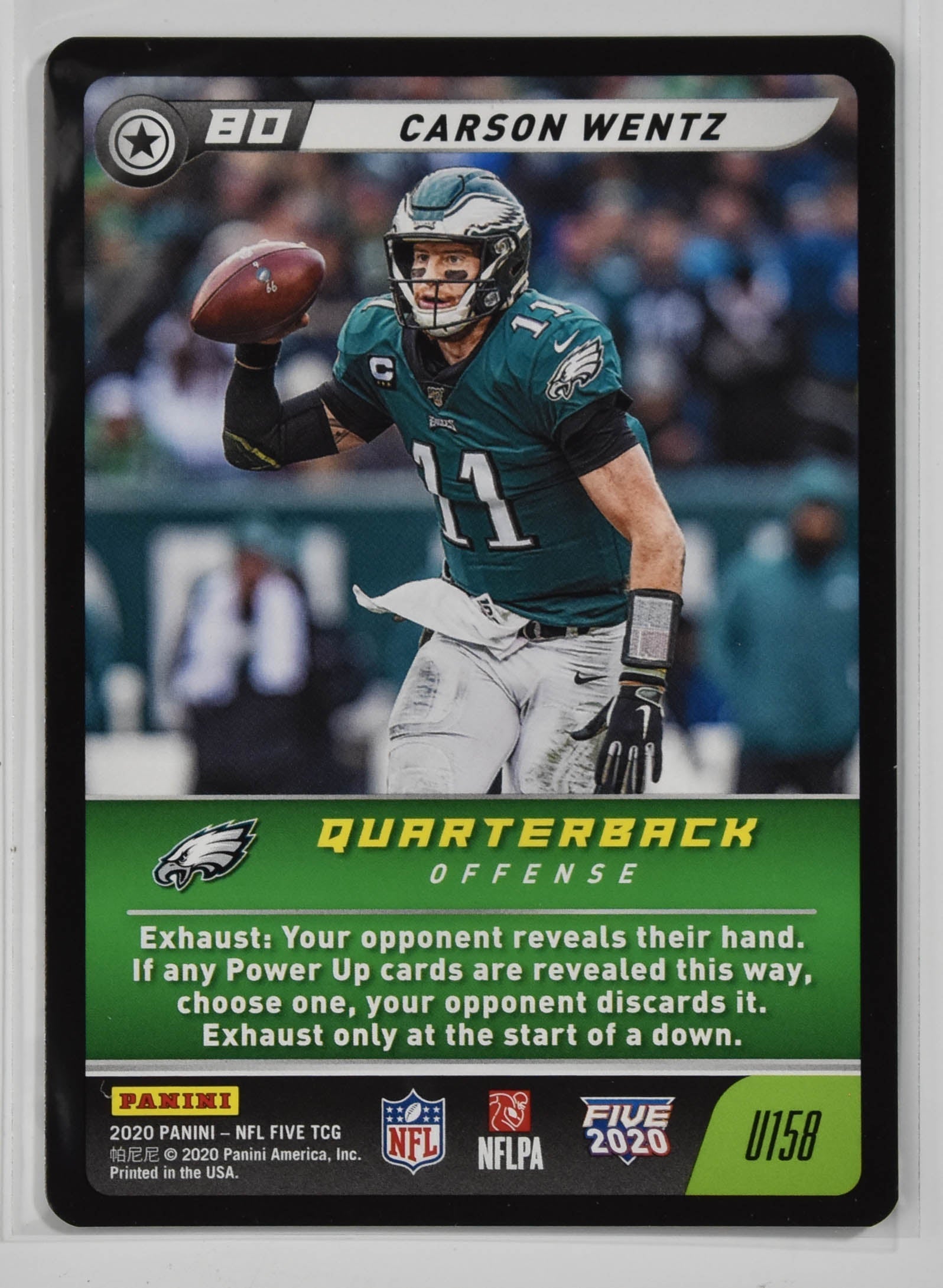 Carson Wentz U158 Panini 2020 Five TCG