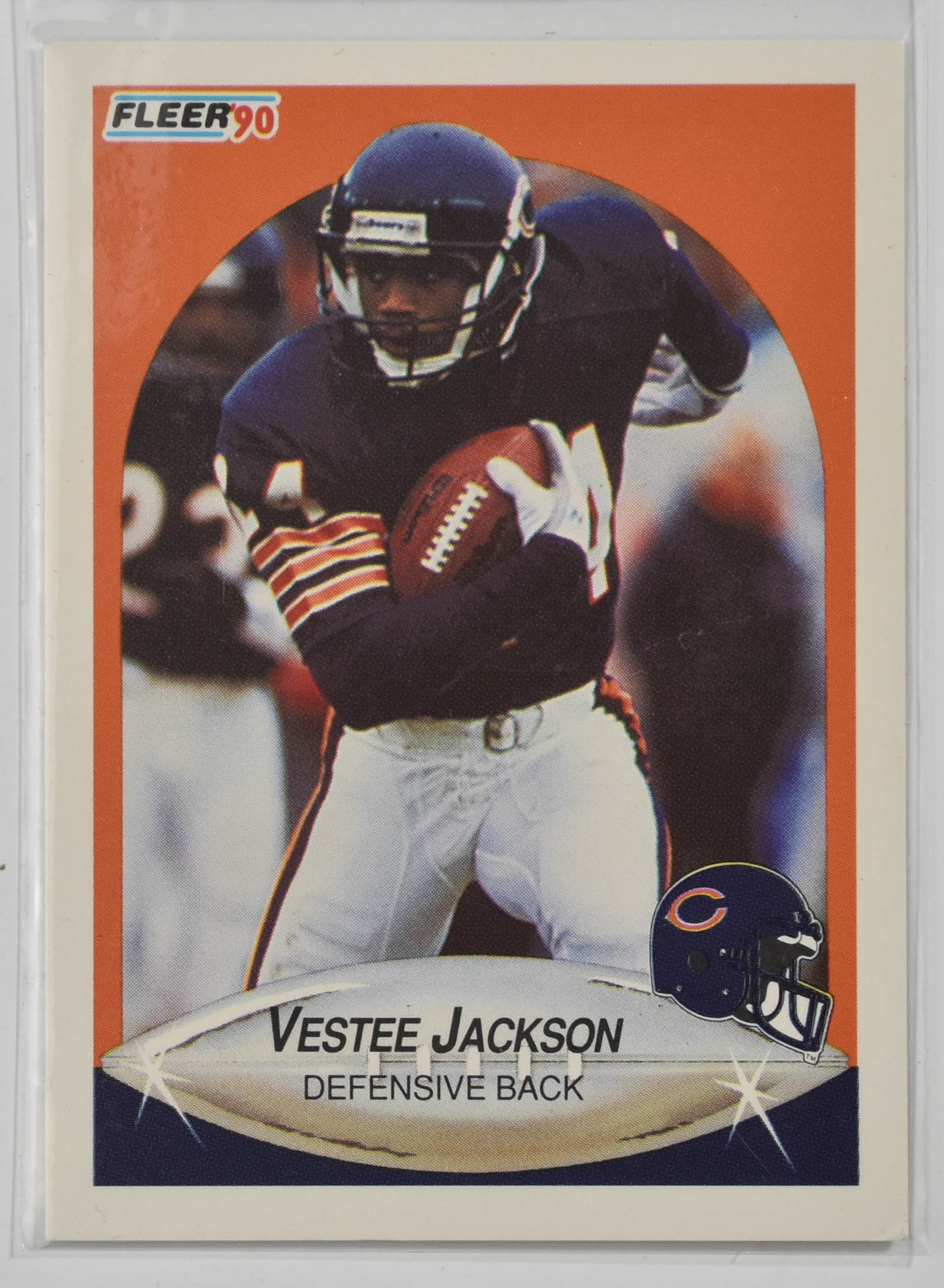 Vestee Jackson 295 Fleer 1990 Chicago Bears Football Card