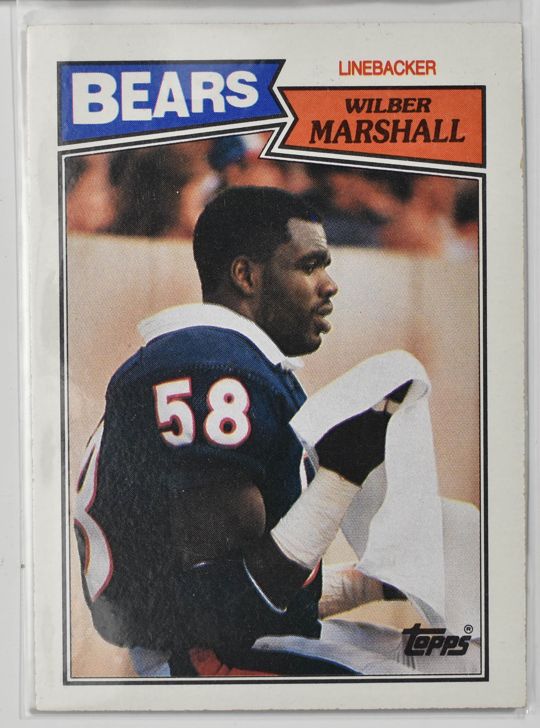 Wilber Marshall 59 Topps 1987 Chicago Bears Football Card