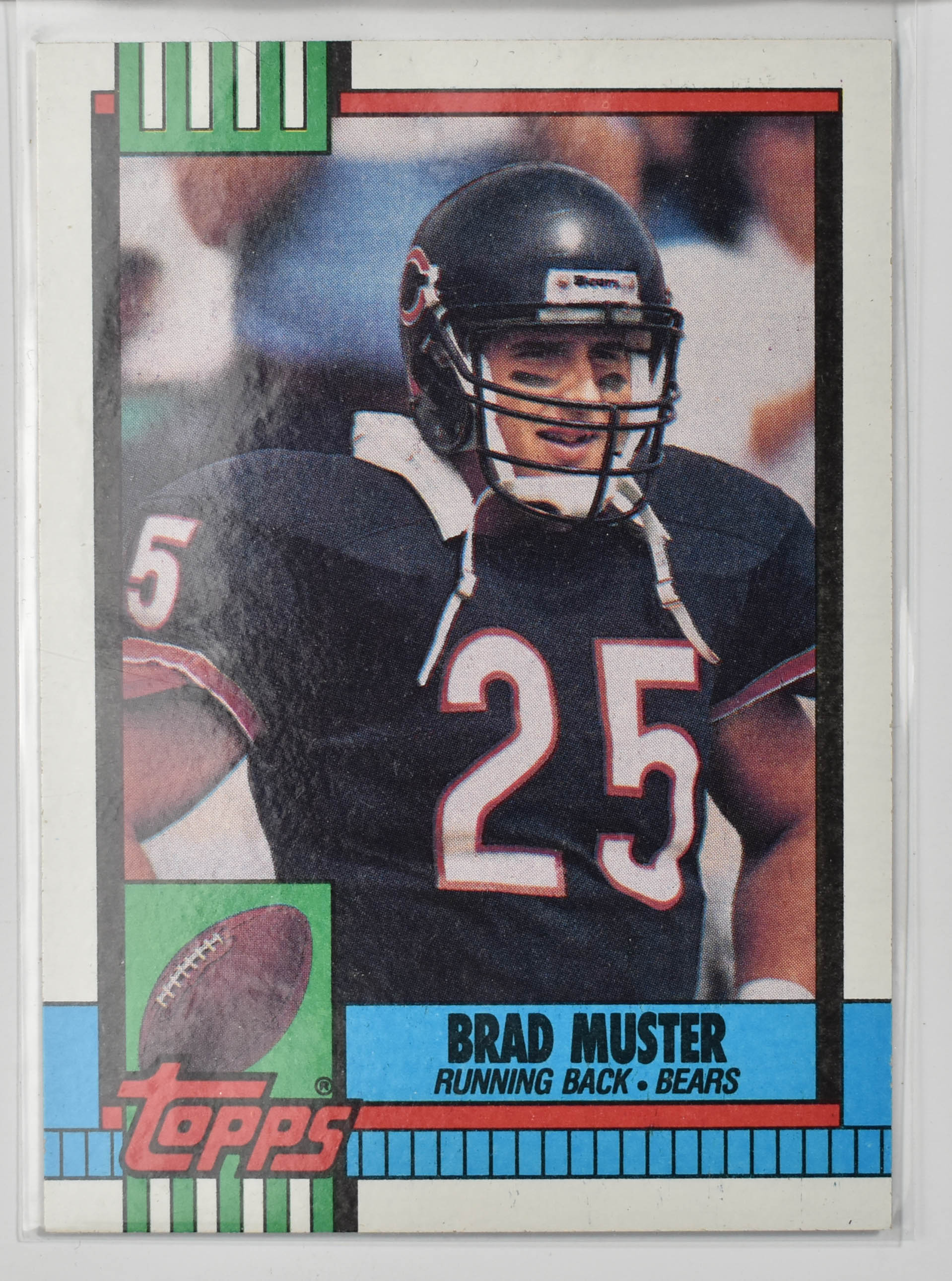 Brad Muster 372 Topps 1990 Chicago Bears Football Card