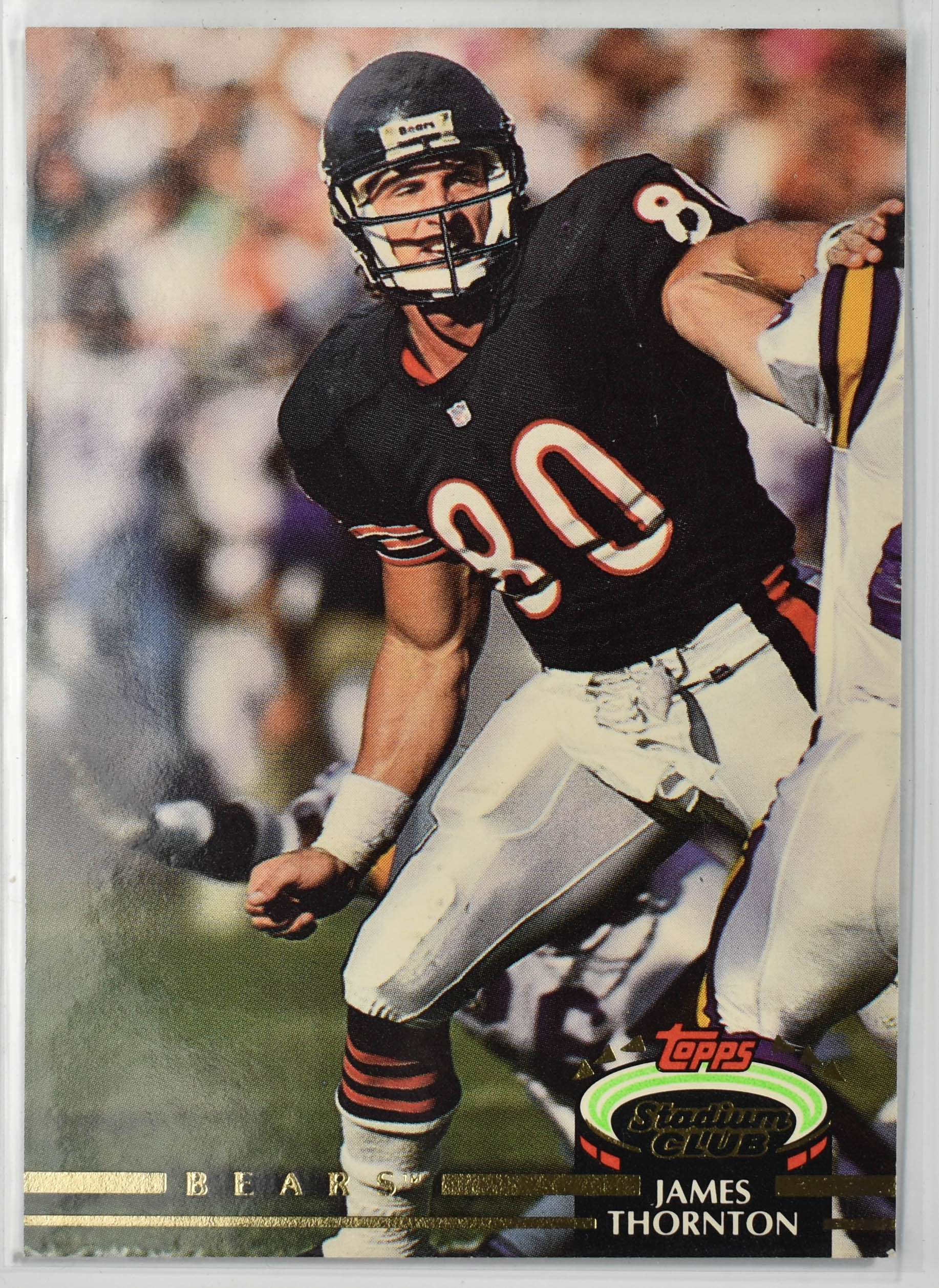 James Thornton 99 Topps Stadium Club 1992 Chicago Bears Football Card