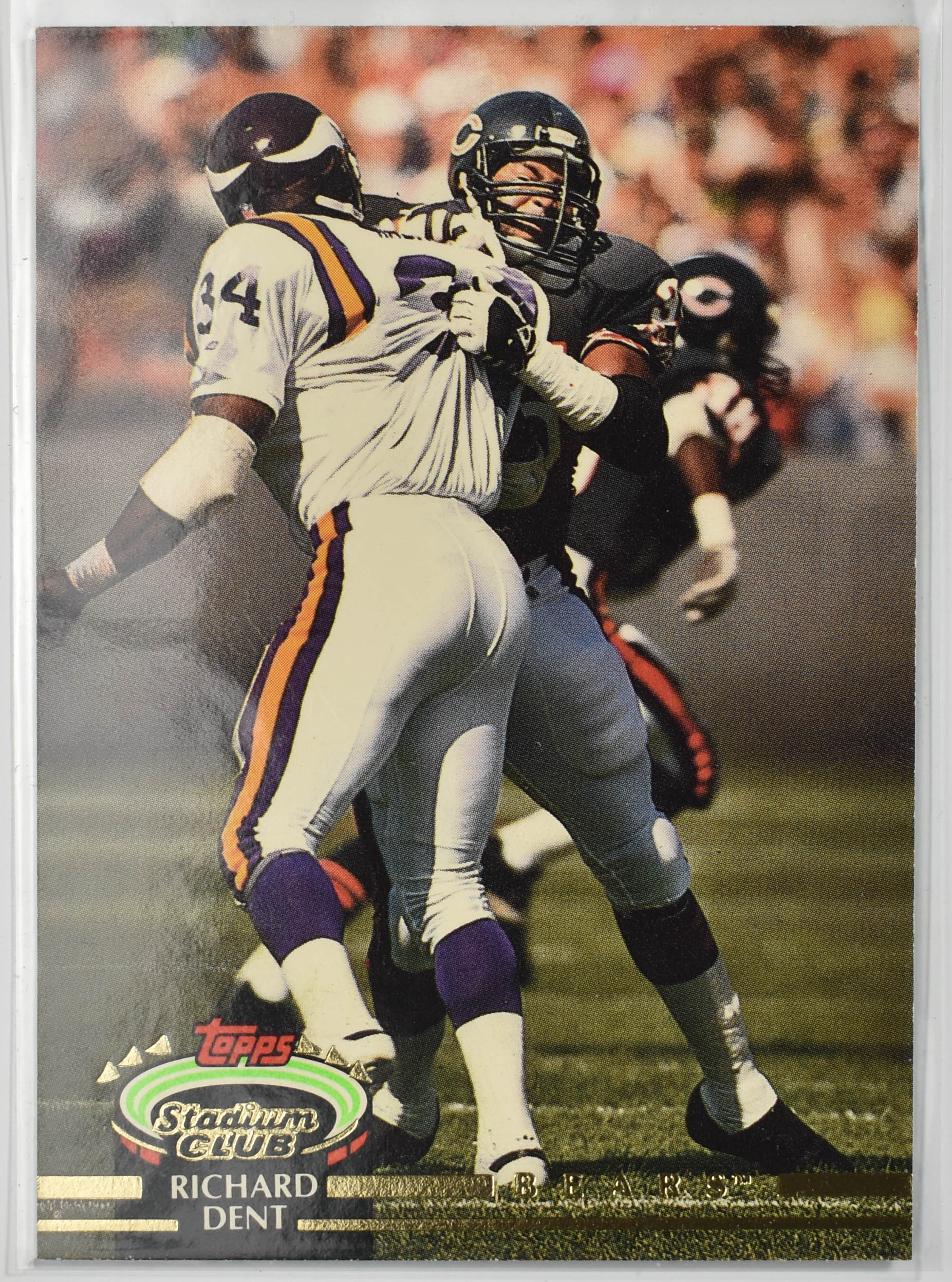 Richard Dent 9 Topps Stadium Club 1992 Bears Football Card