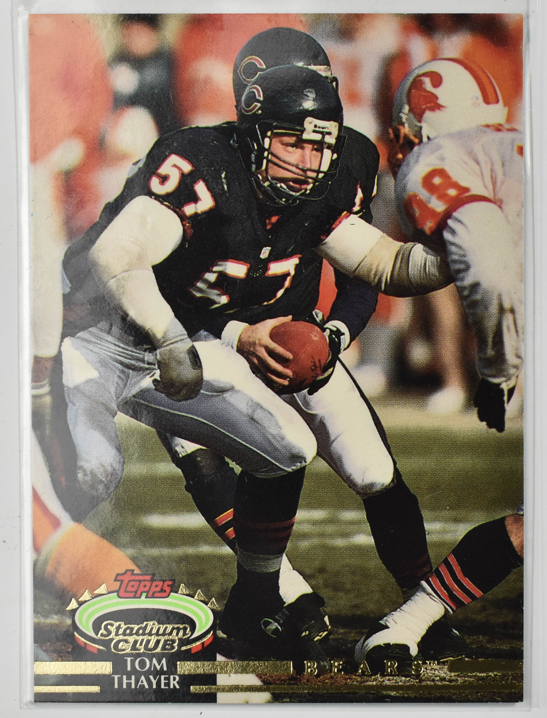 Tom Thayer 446 Topps Stadium Club 1992 Bears Football Card