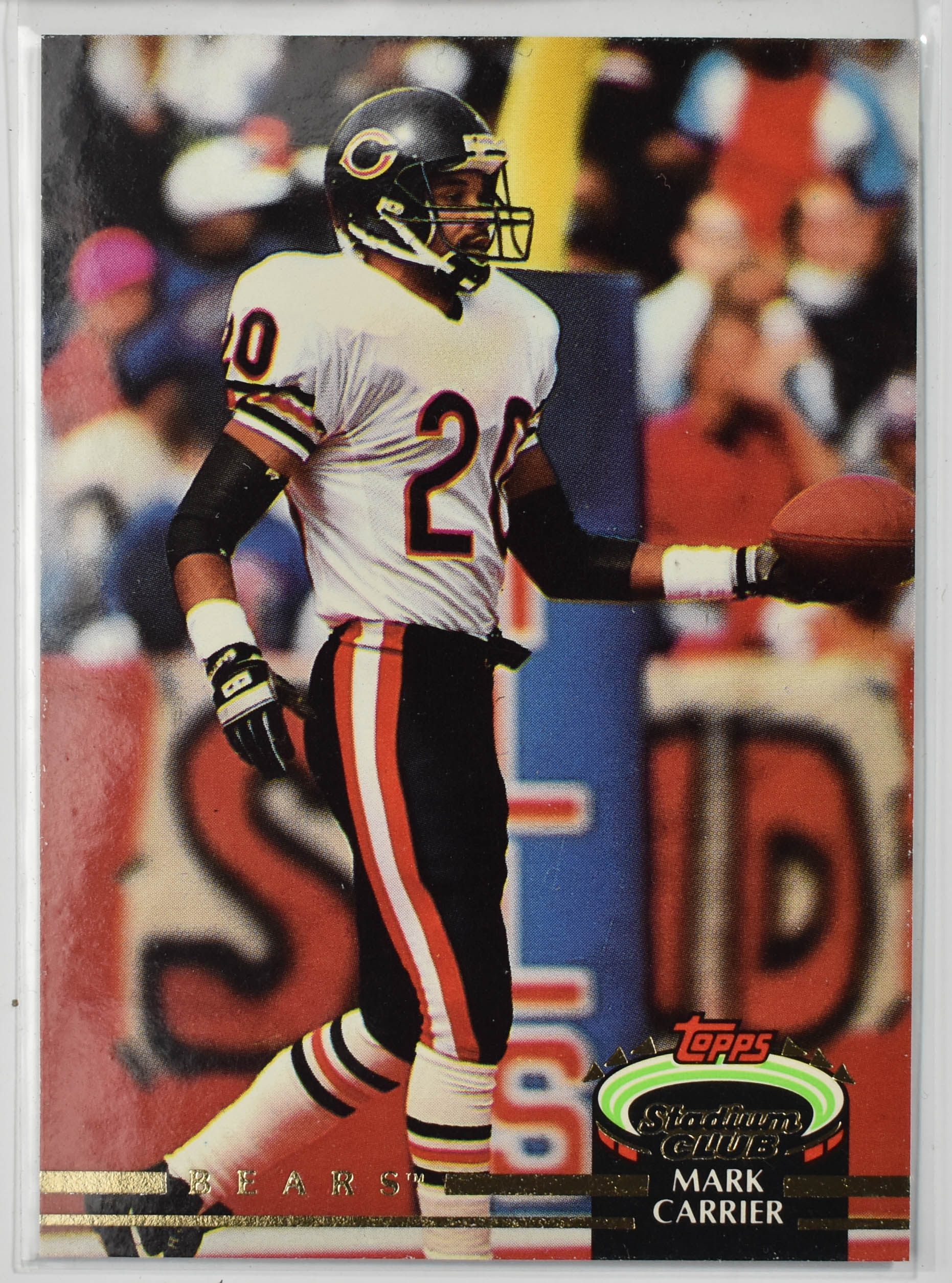 Mark Carrier 329 Topps Stadium Club 1992 Chicago Bears Football Card