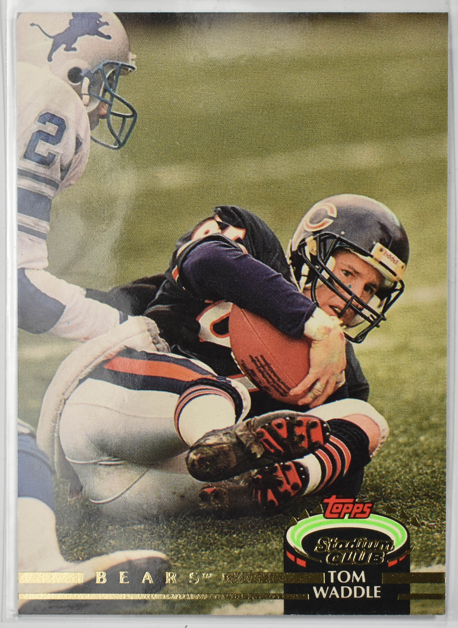 Tom Waddle 130 Topps Stadium Club 1992 Chicago Bears Football Card