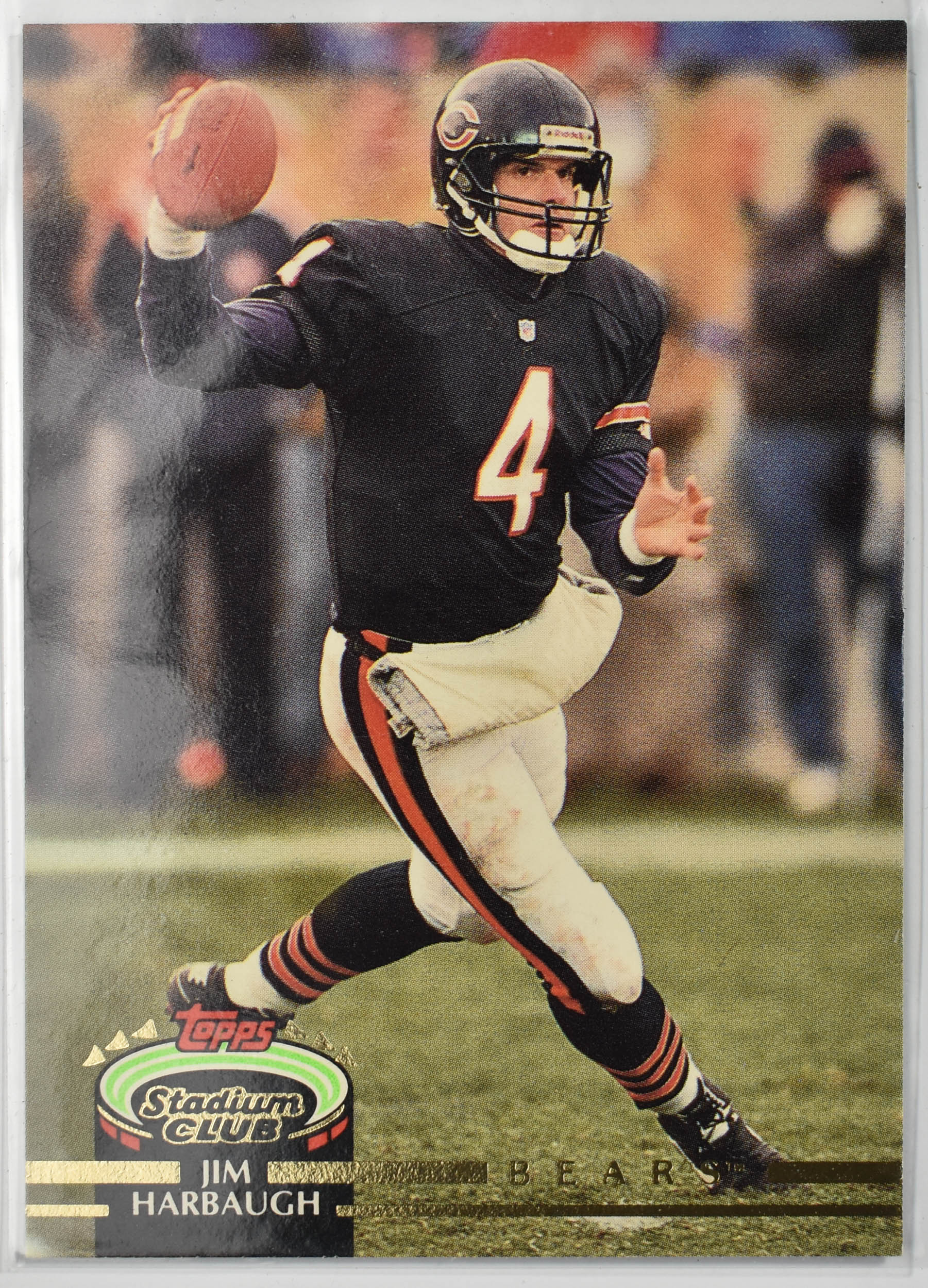 Jim Harbaugh 81 Topps Stadium Club 1992 Chicago Bears Football Card