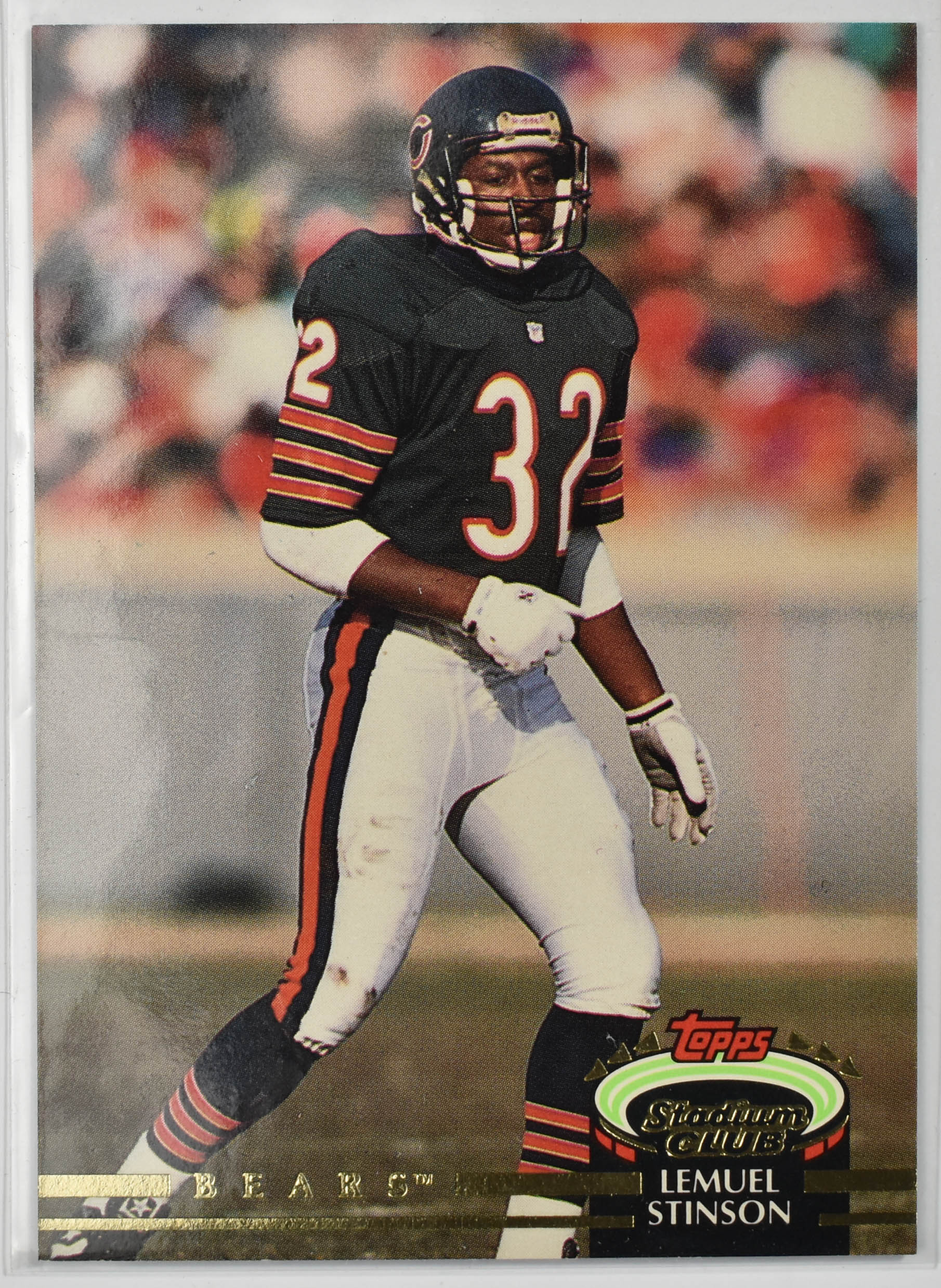Lemuel Stinson 383 Topps Stadium Club 1992 Chicago Bears Football Card