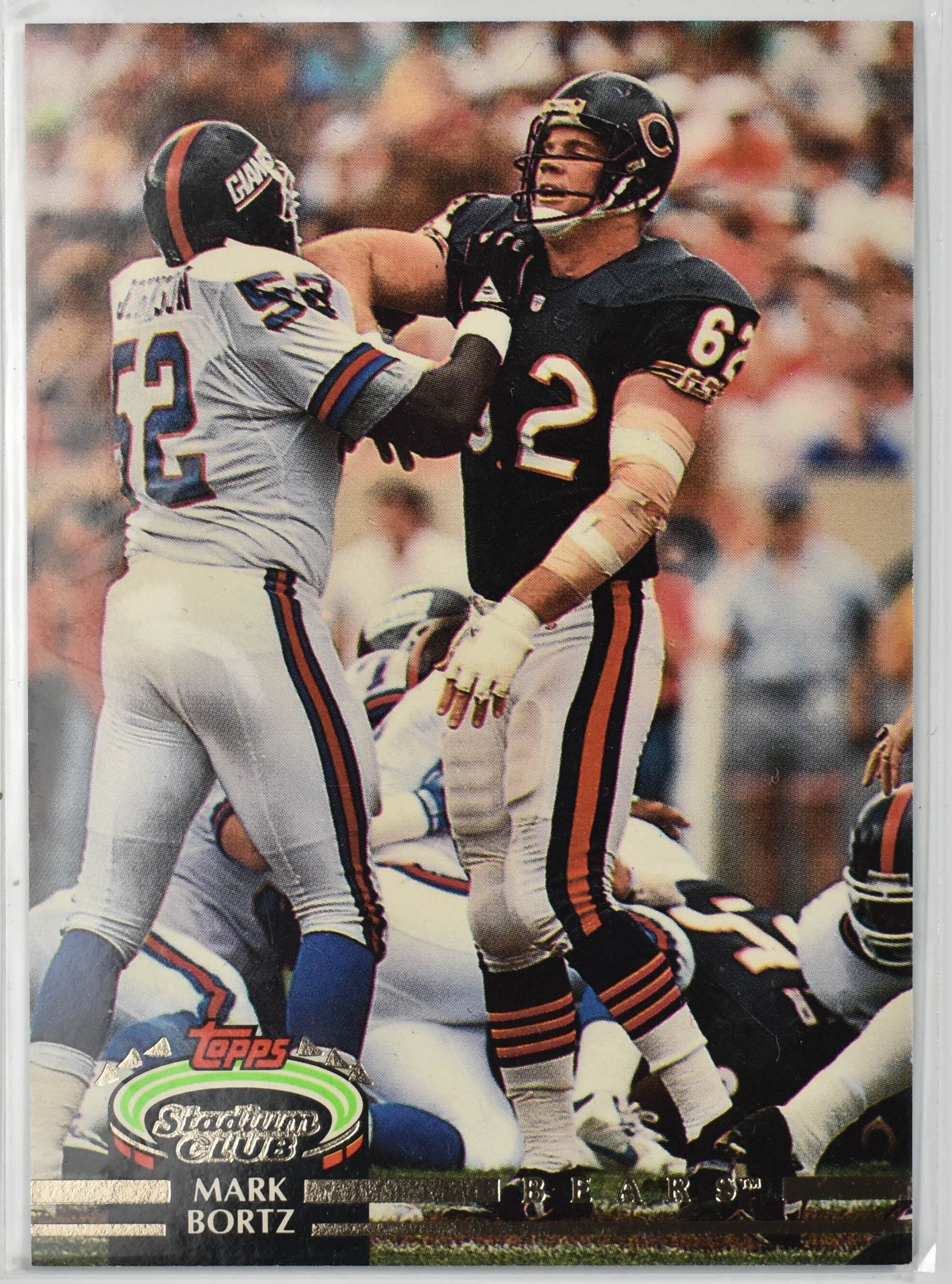 Mark Bortz 206 Topps Stadium Club 1992 Chicago Bears Football Card