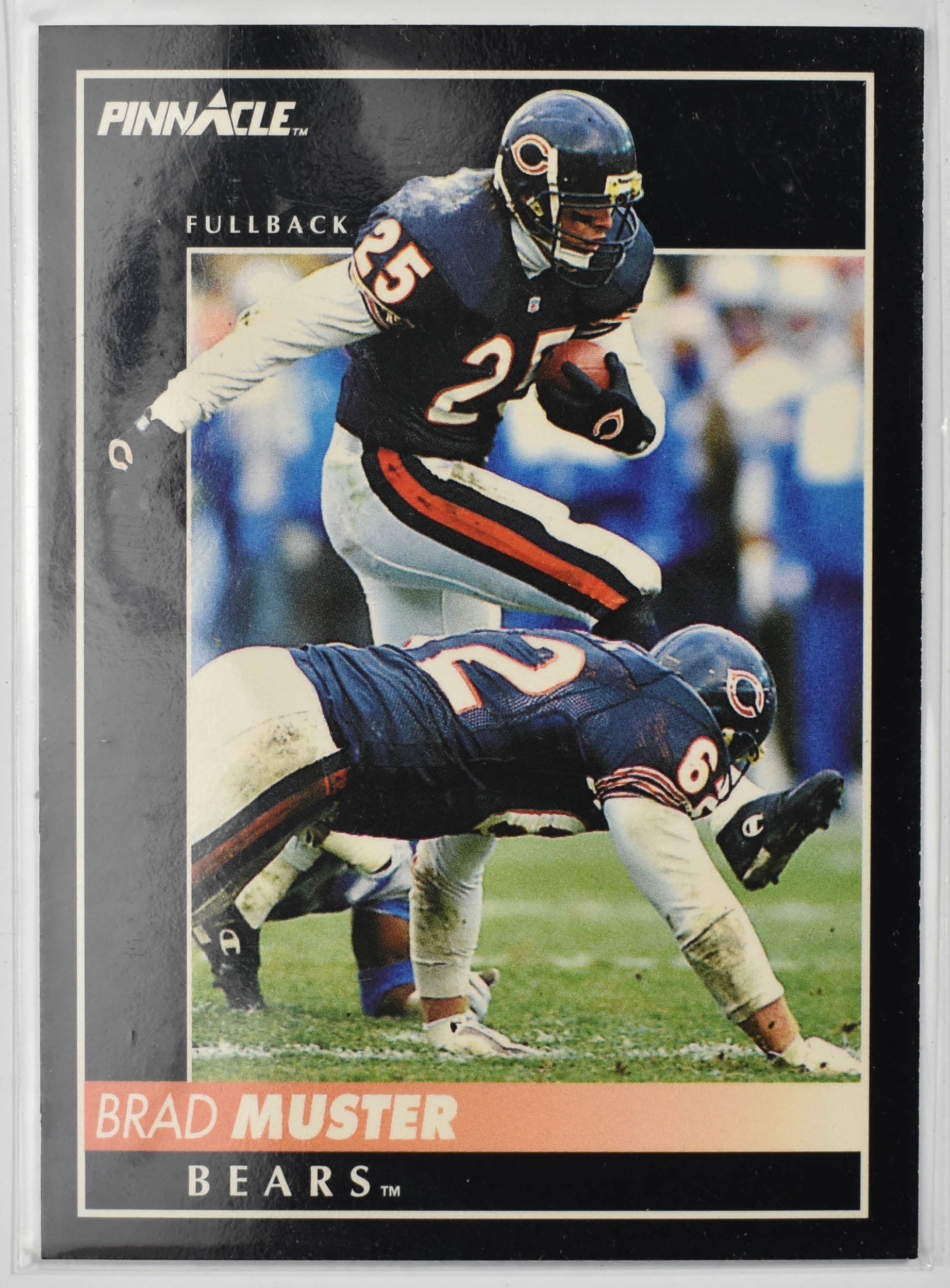 Brad Muster 296 Pinnacle 1992 Bears Football Card
