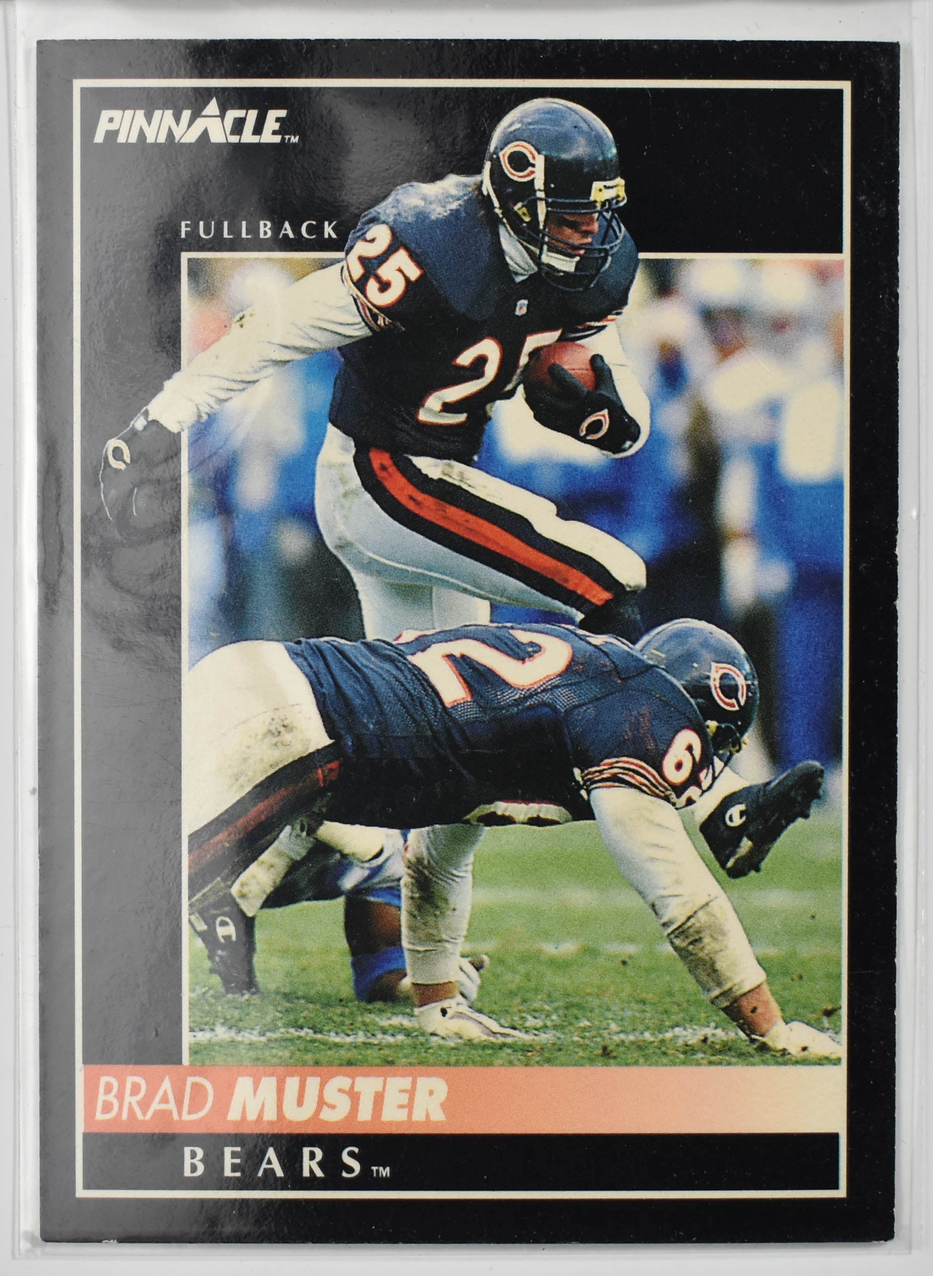 Brad Muster 296 Pinnacle 1992 Chicago Bears Football Card