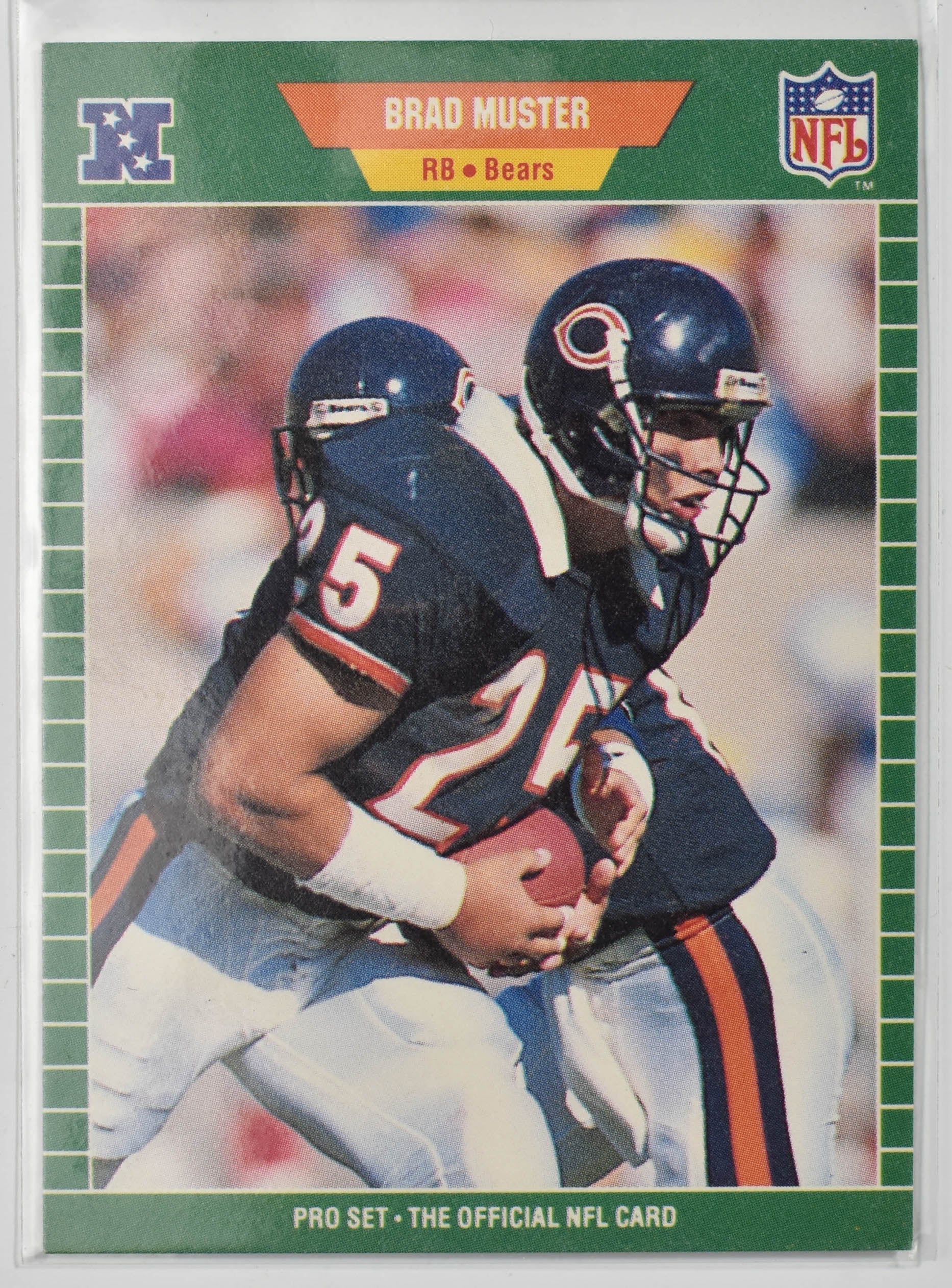 Brad Muster 46 Pro Set 1989 Chicago Bears Football Card