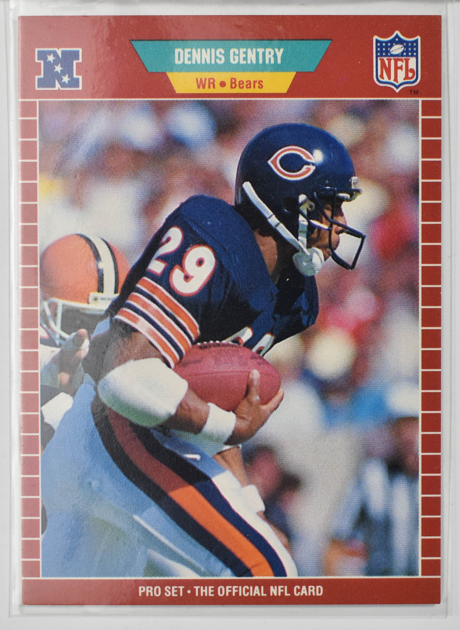 Dennis Gentry 40 Pro Set 1989 Chicago Bears Football Card
