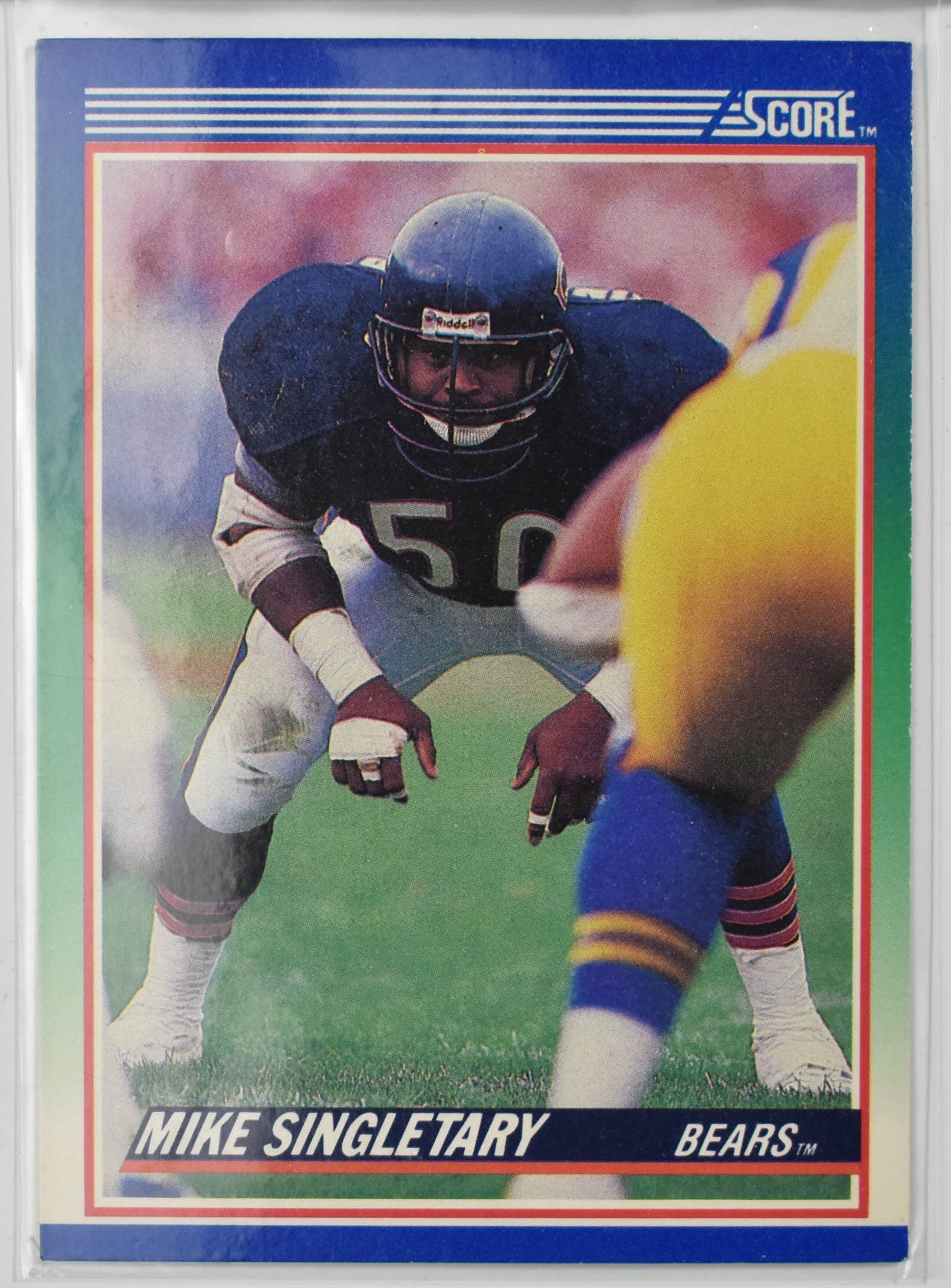 Mike Singletary 3 Score 1990 Bears Football Card