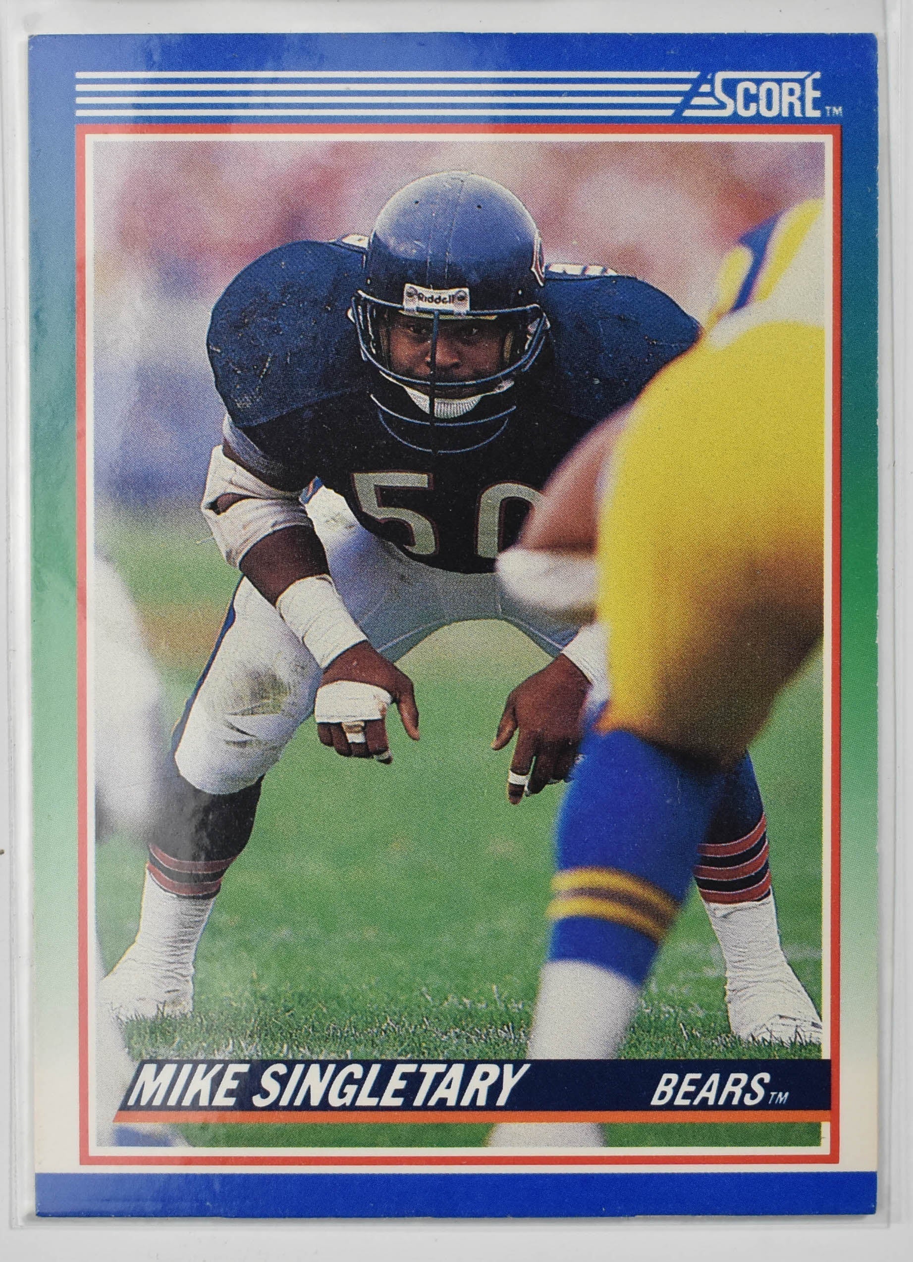 Mike Singletary 3 Score 1990 Chicago Bears Football Card
