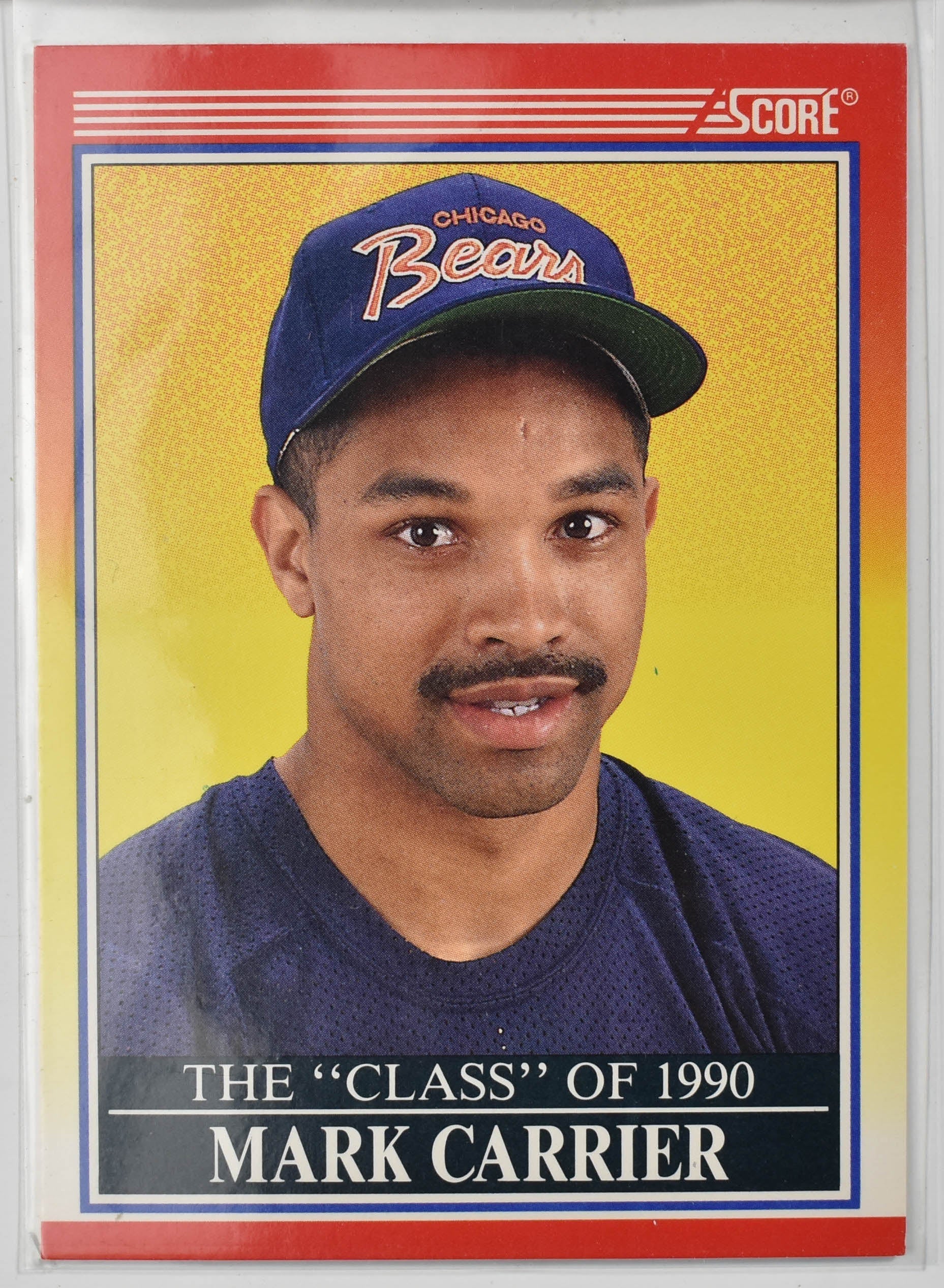 Mark Carrier 614 Score Chicago Bears 1990 Football Card