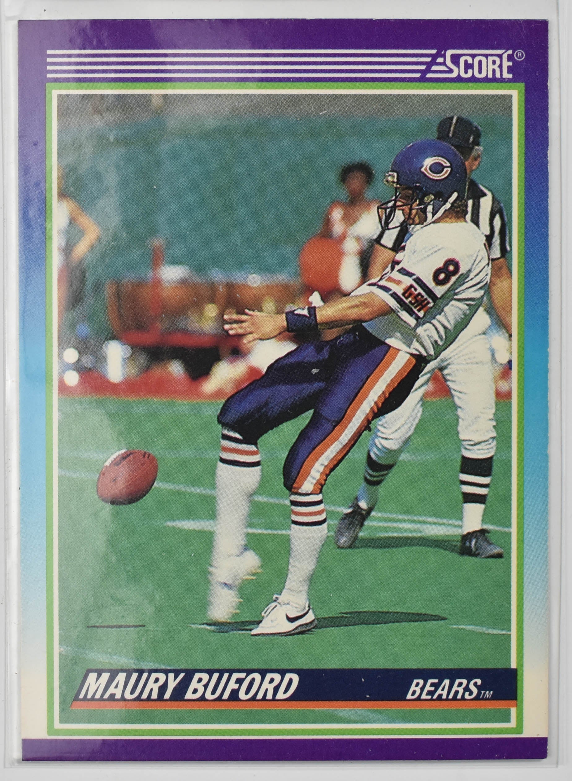 Maury Buford 548 Score 1990 Chicago Bears Football Card