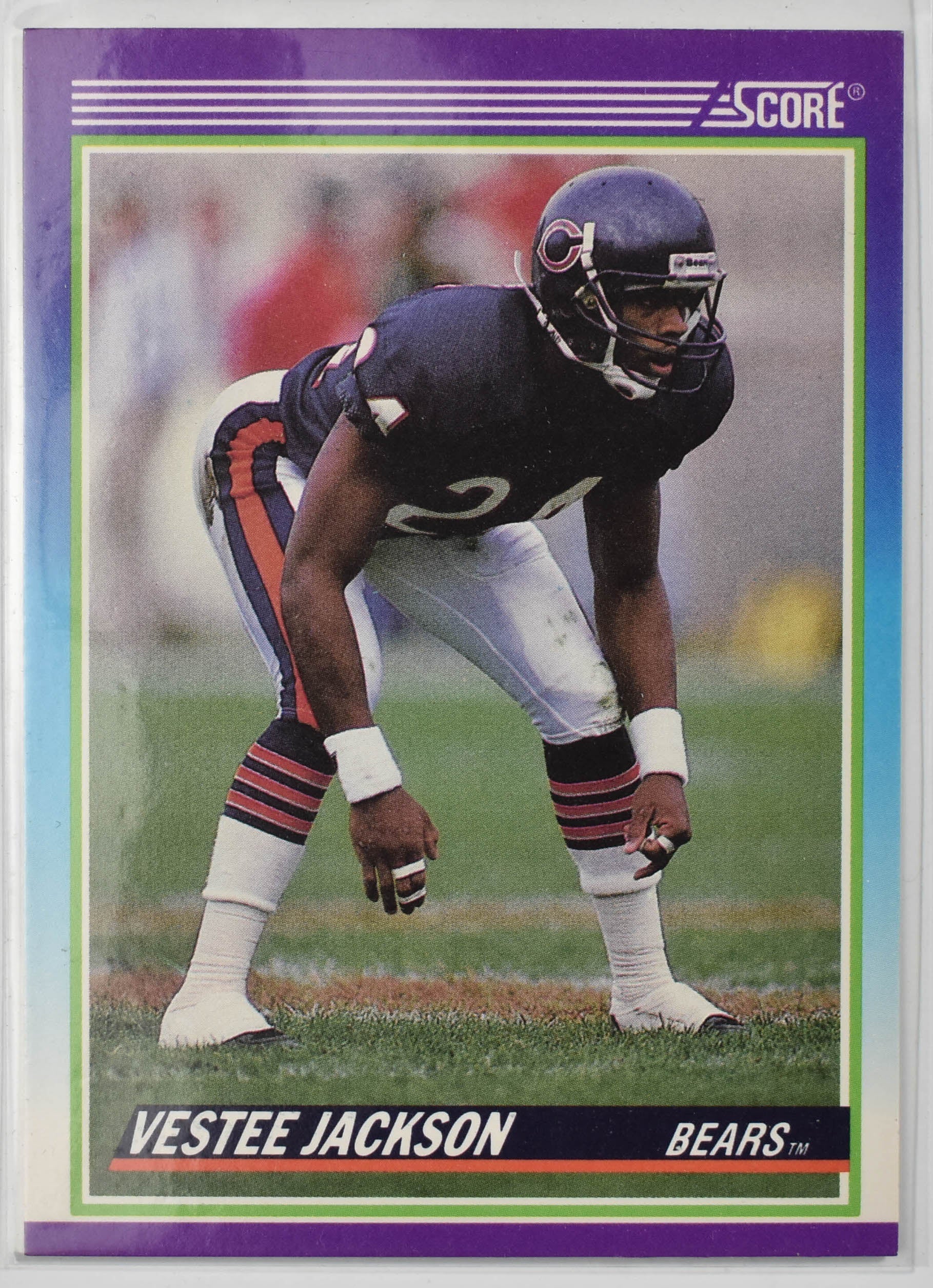 Vestee Jackson 454 Score 1990 Chicago Bears Football Card