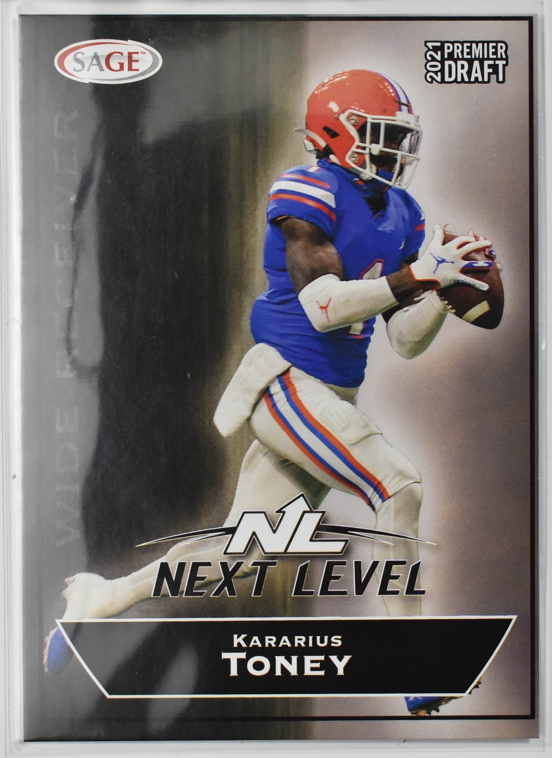 Kararius Toney 155 2021 Premier Draft Sage Next Level Football Card