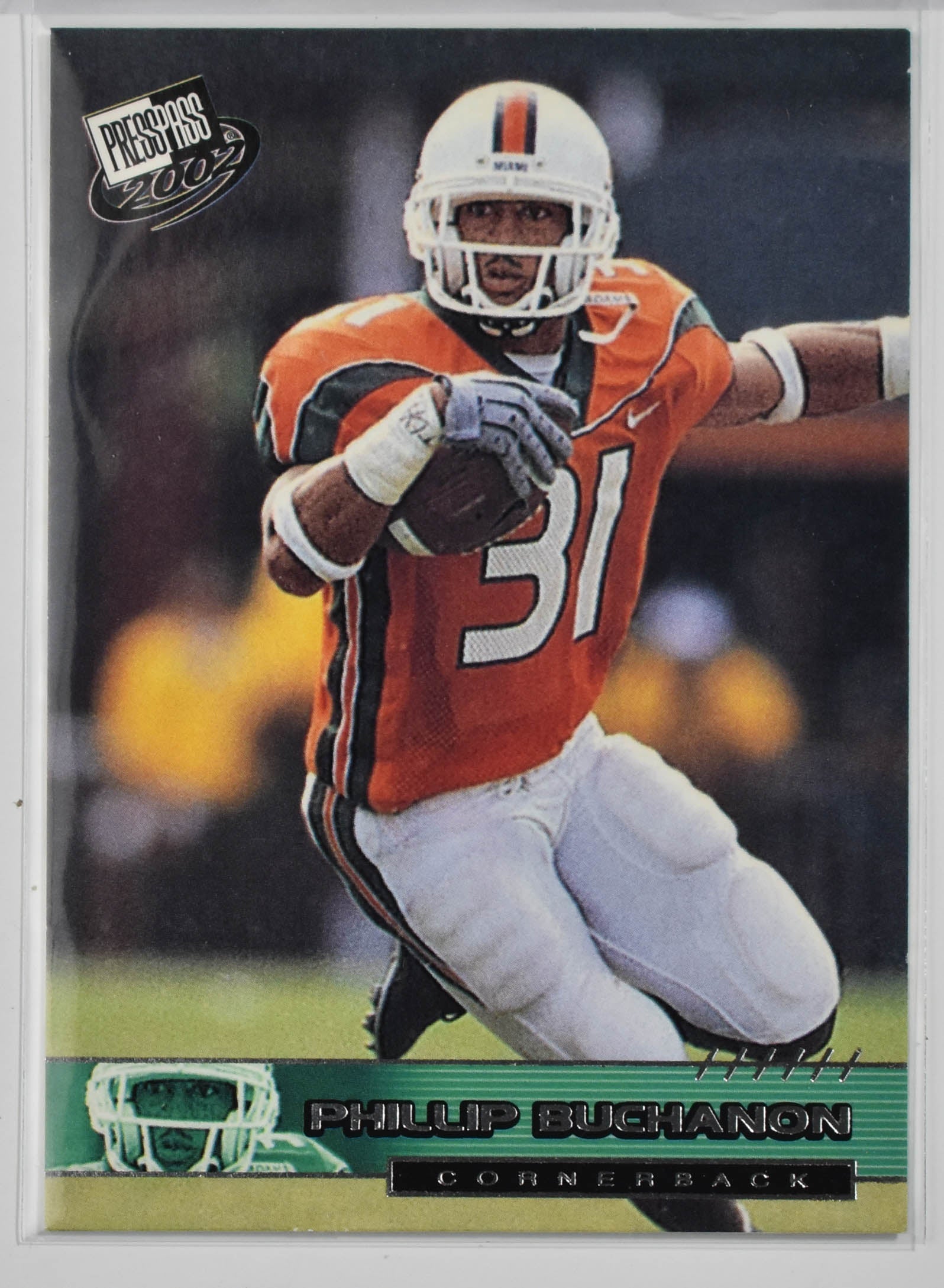 Phillip Buchanon 37 Press Pass 2002 University of Miami