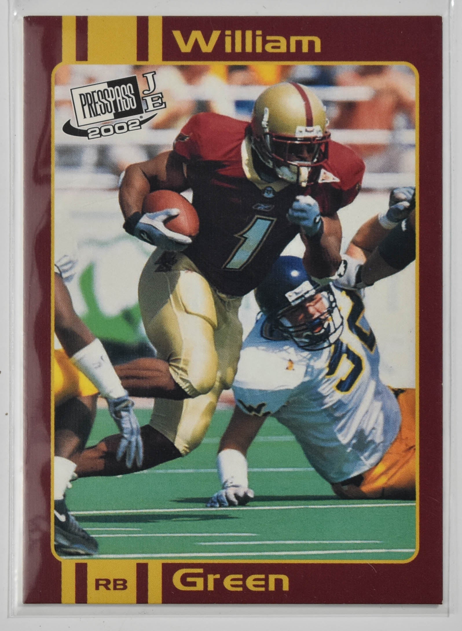 William Green OS 11/27 Press Pass 2002 Boston College