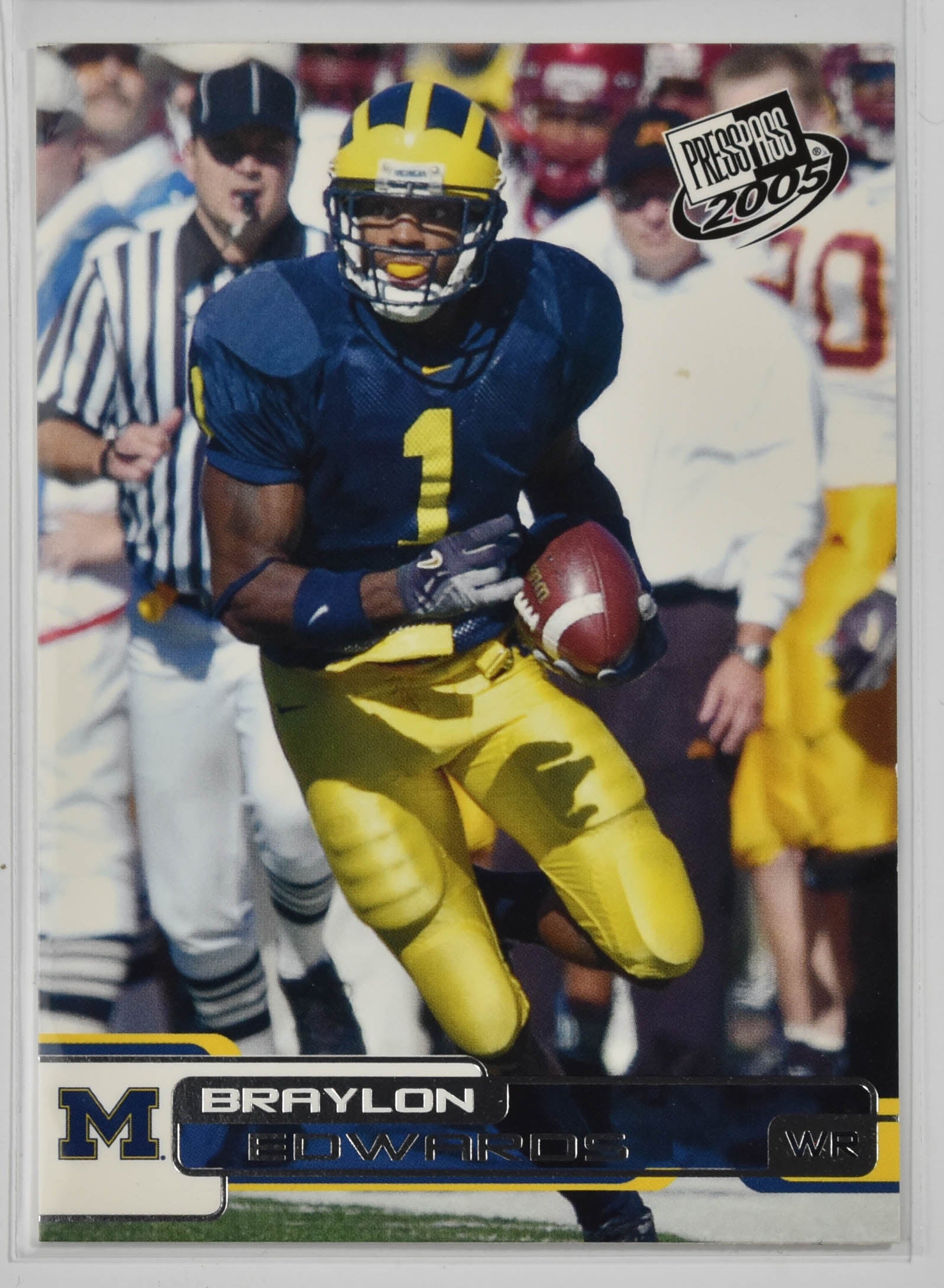 Braylon Edwards 24 Press Pass 2005 Michigan University