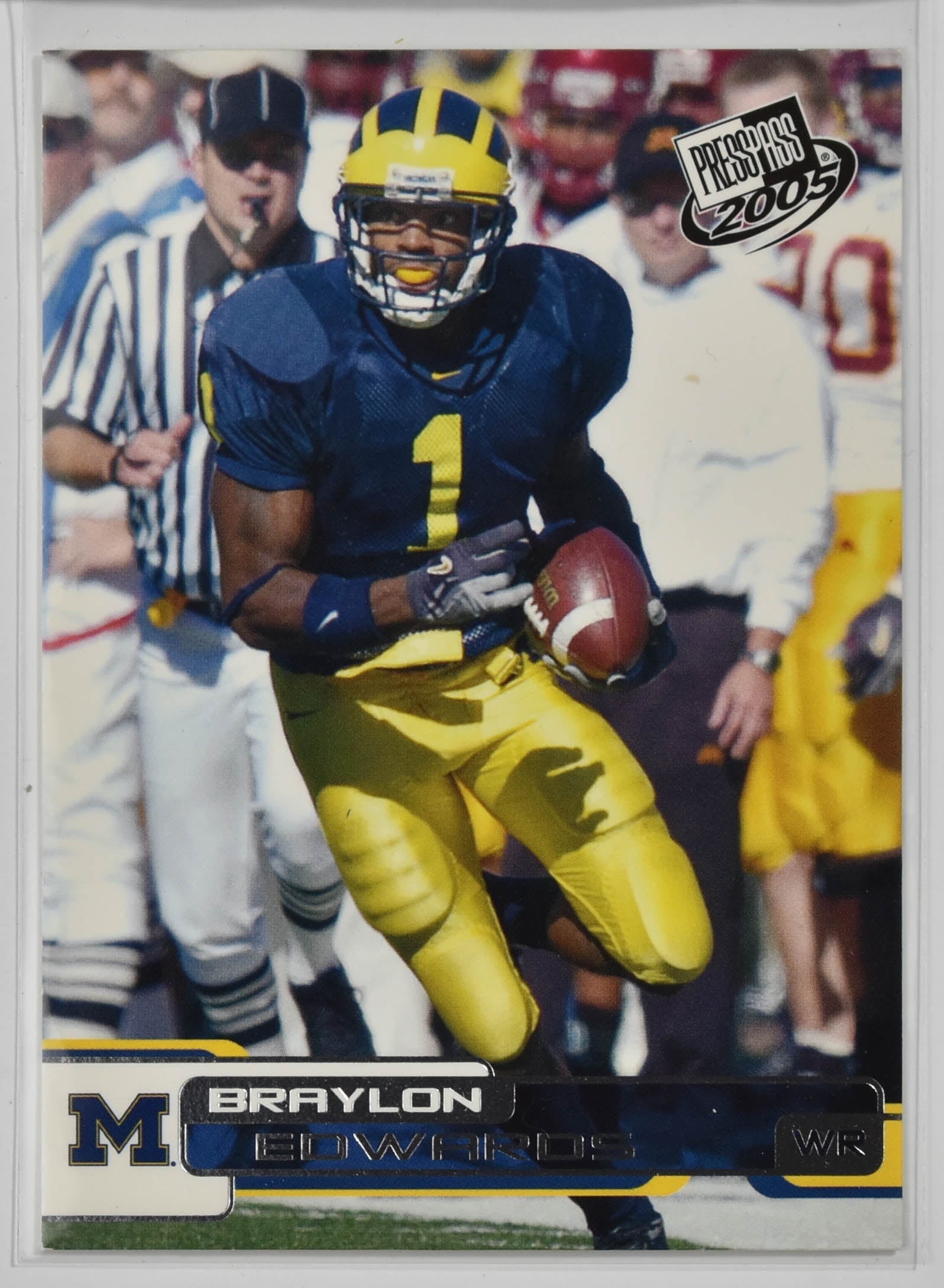 Braylon Edwards 24 Press Pass 2005 University of Michigan
