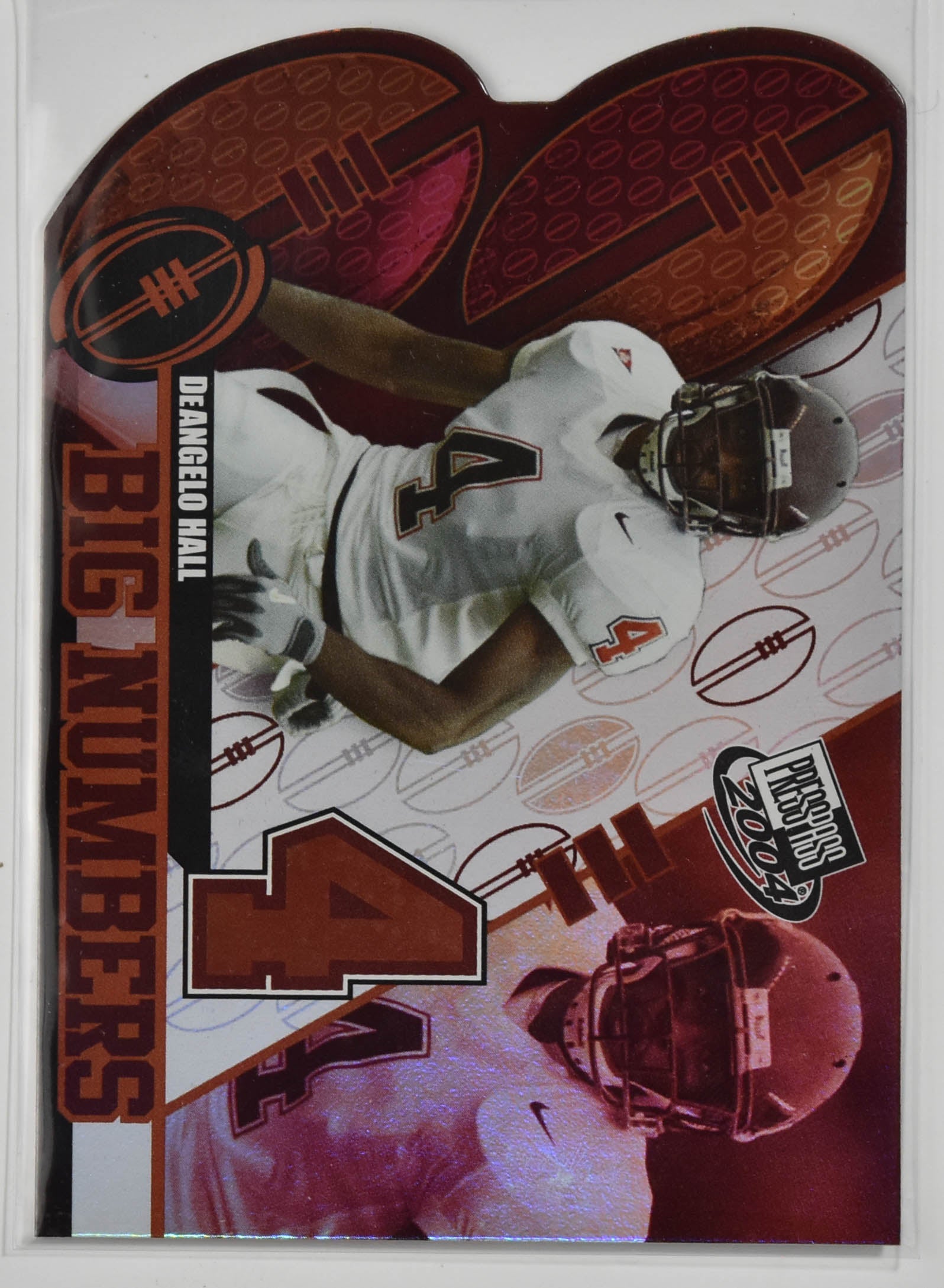 Deangelo Hall BN 8/33 Press Pass 2004 Rookie RC Big Numbers