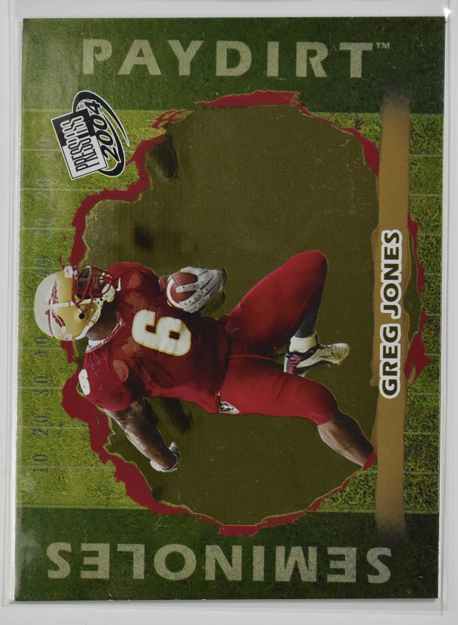 Greg Jones PD 12/12 Pay Dirt Press Pass 2004 Seminoles