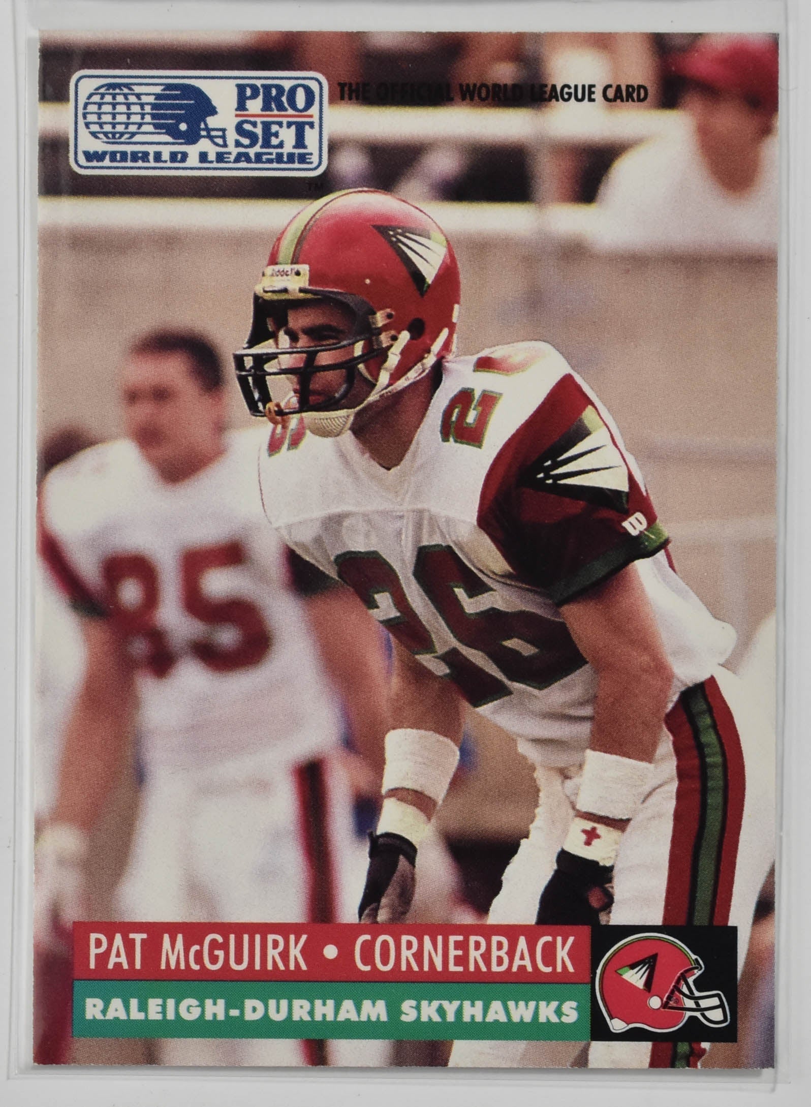 Pat McGuirk Pro Set World League 129 1991 Football Card