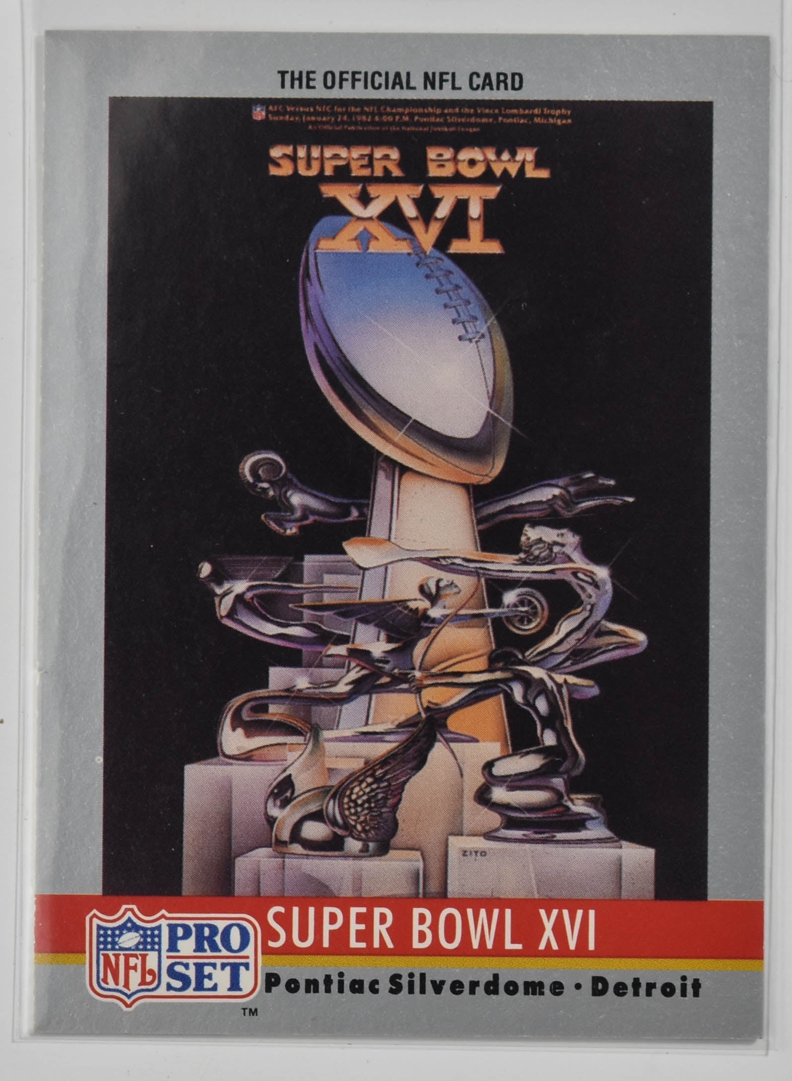 Super Bowl XVI Pro Set 16 1990 49ers January 24 1982 Football Card
