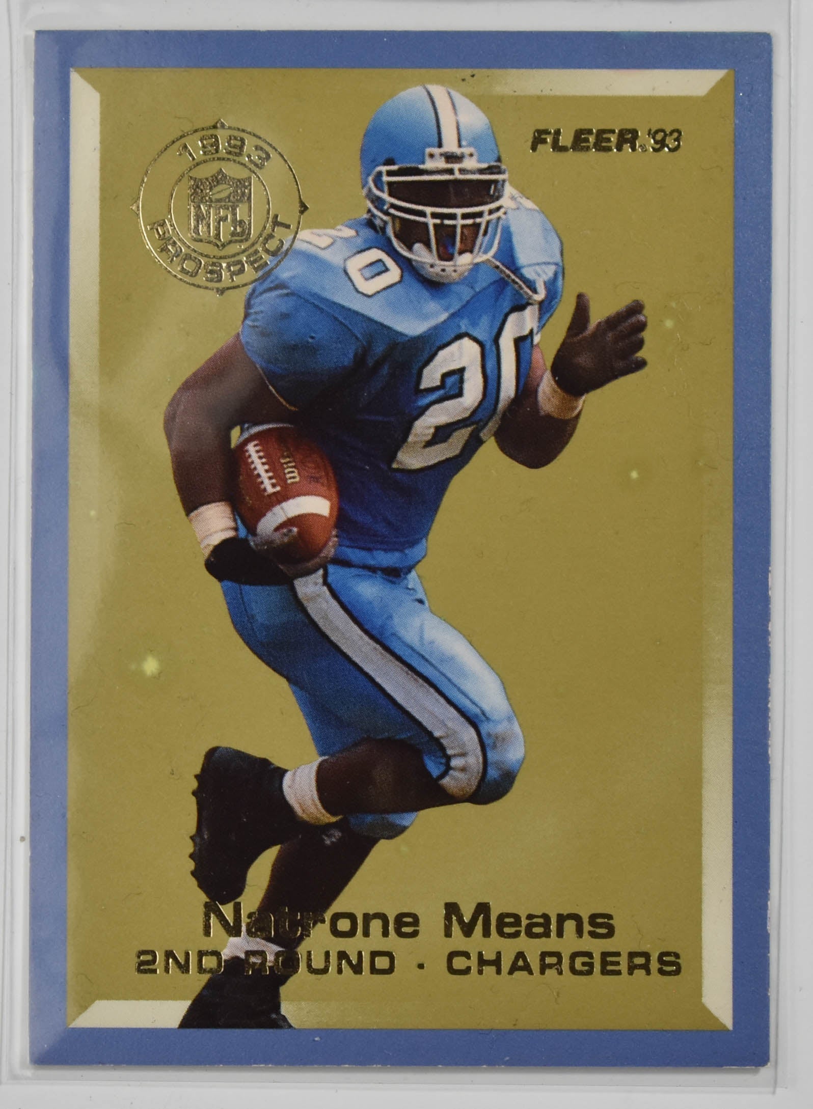 Natrone Means 23 Fleer 1993 Chargers Prospect Football Card