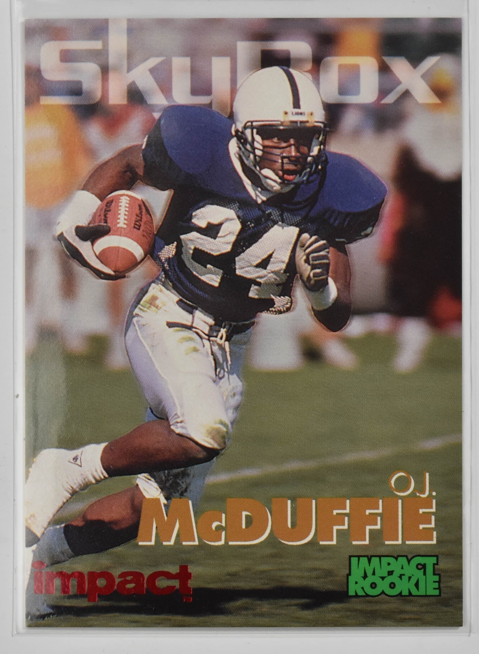 Oj McDuffie 383 Skybox 1993 Impact Rookie Football Card