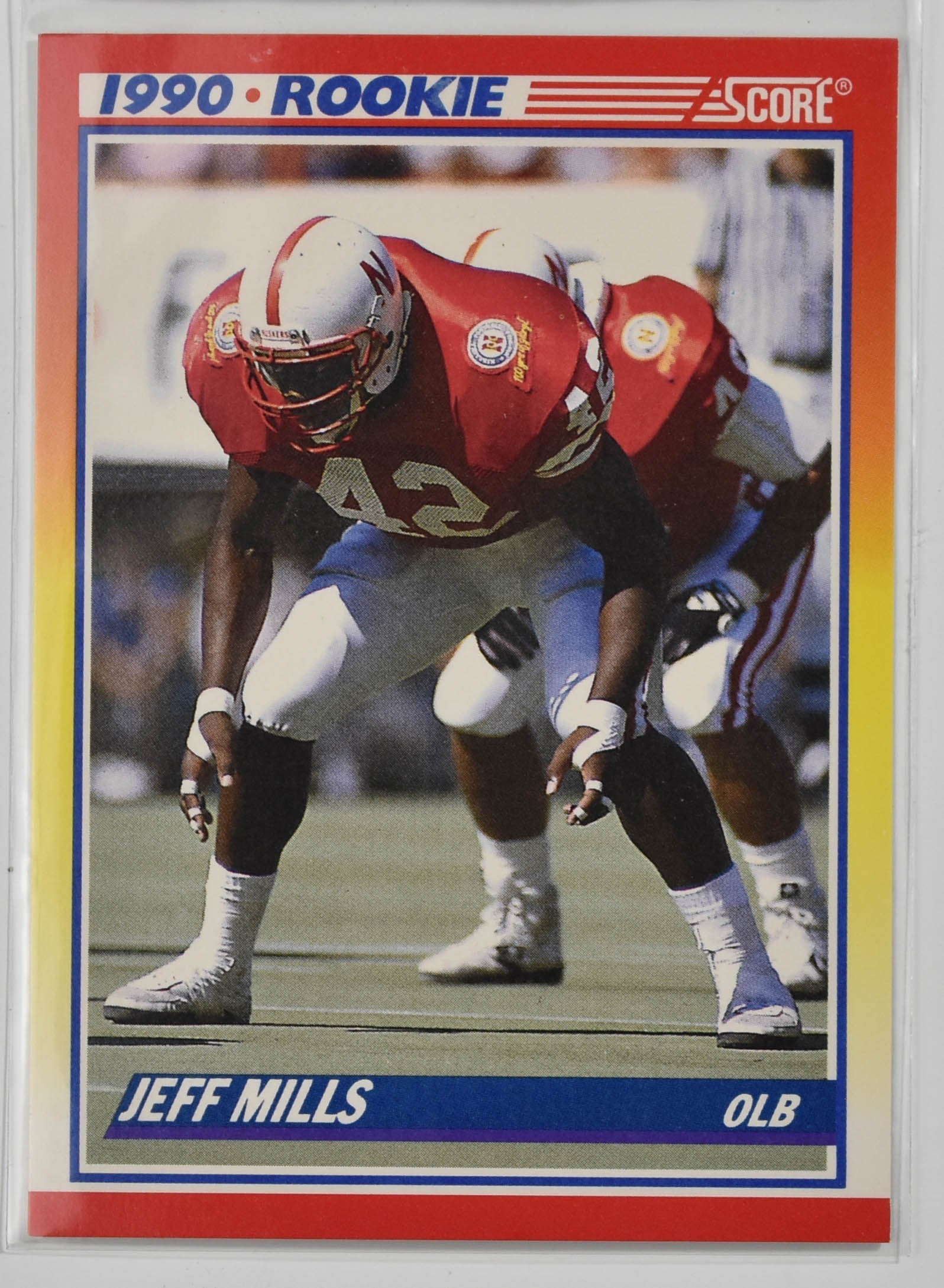 Jeff Mills 653 Star Rookie Score 1990 Football Card