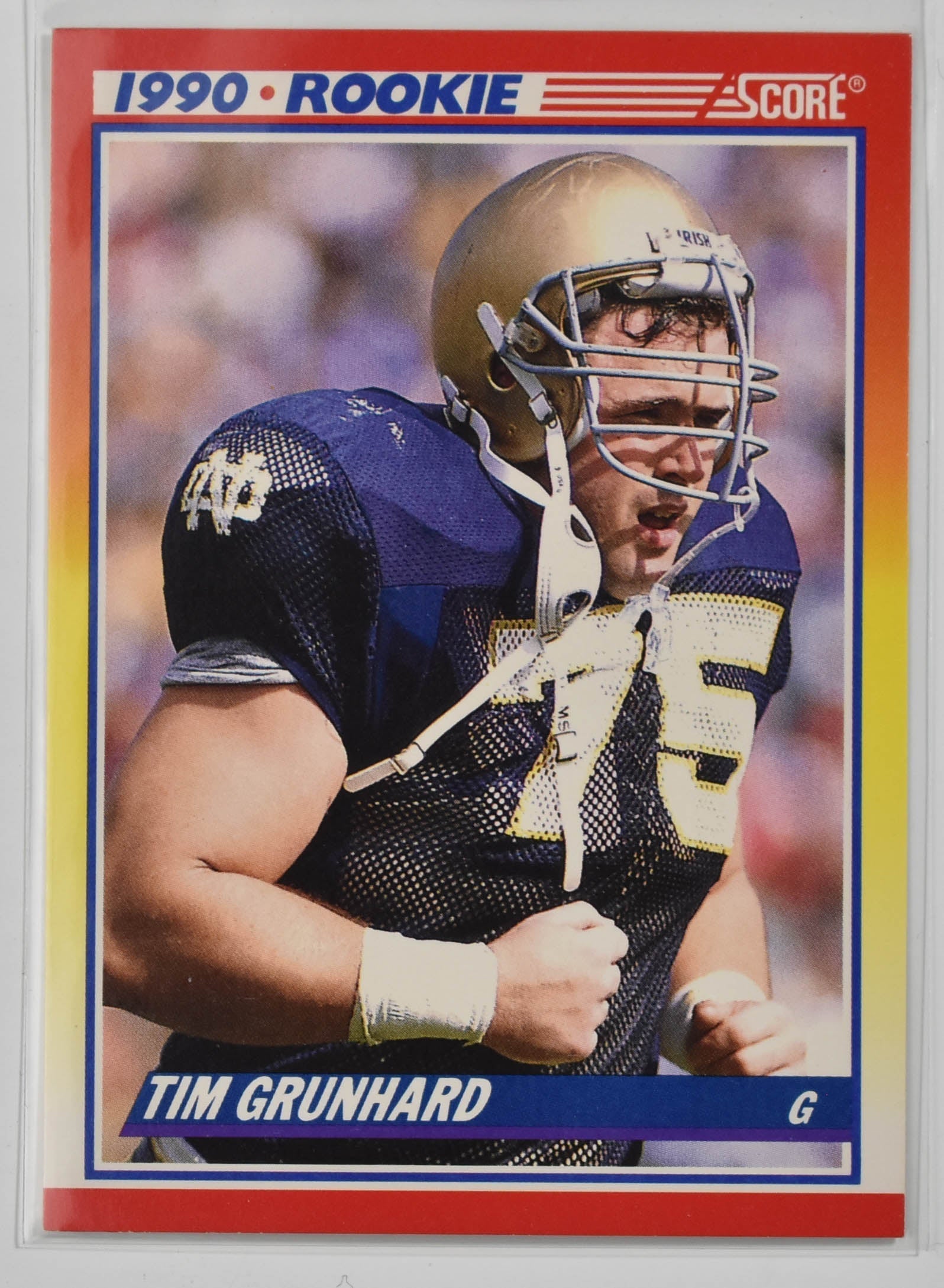 Tim Grunhard 646 Star Rookie Score 1990 Football Card