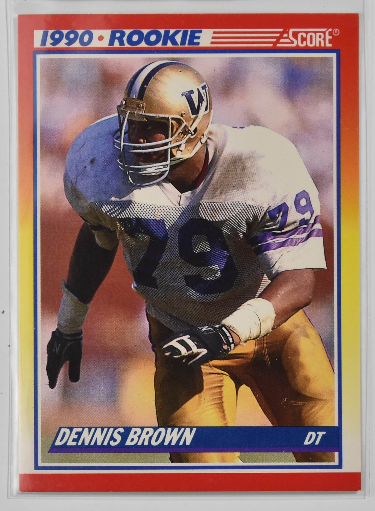 Dennis Brown 640 Star Rookie 1990 Score Football Card