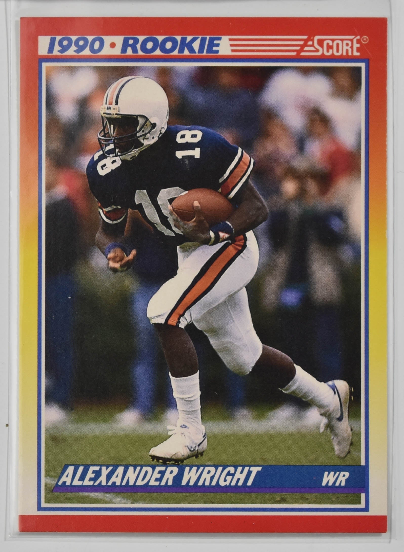 Alexander Wright 621 Star Rookie 1990 Score Football Card