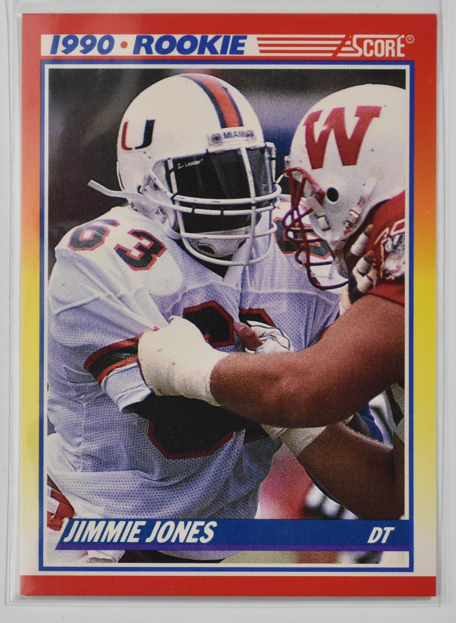 Jimmie Jones 623 Star Rookie 1990 Score Football Card