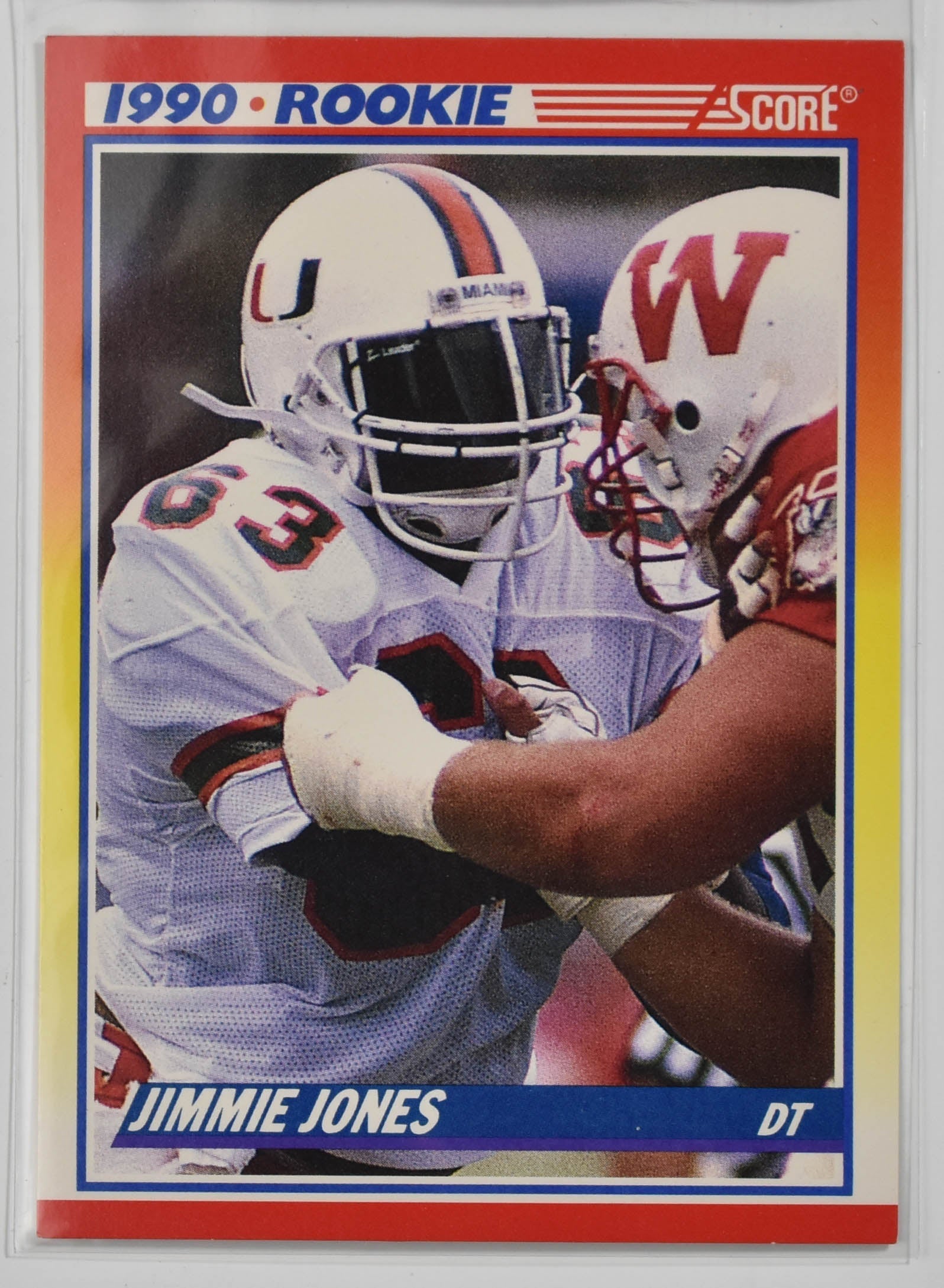 Jimmie Jones 623 Score Star Rookie 1990 Football Card