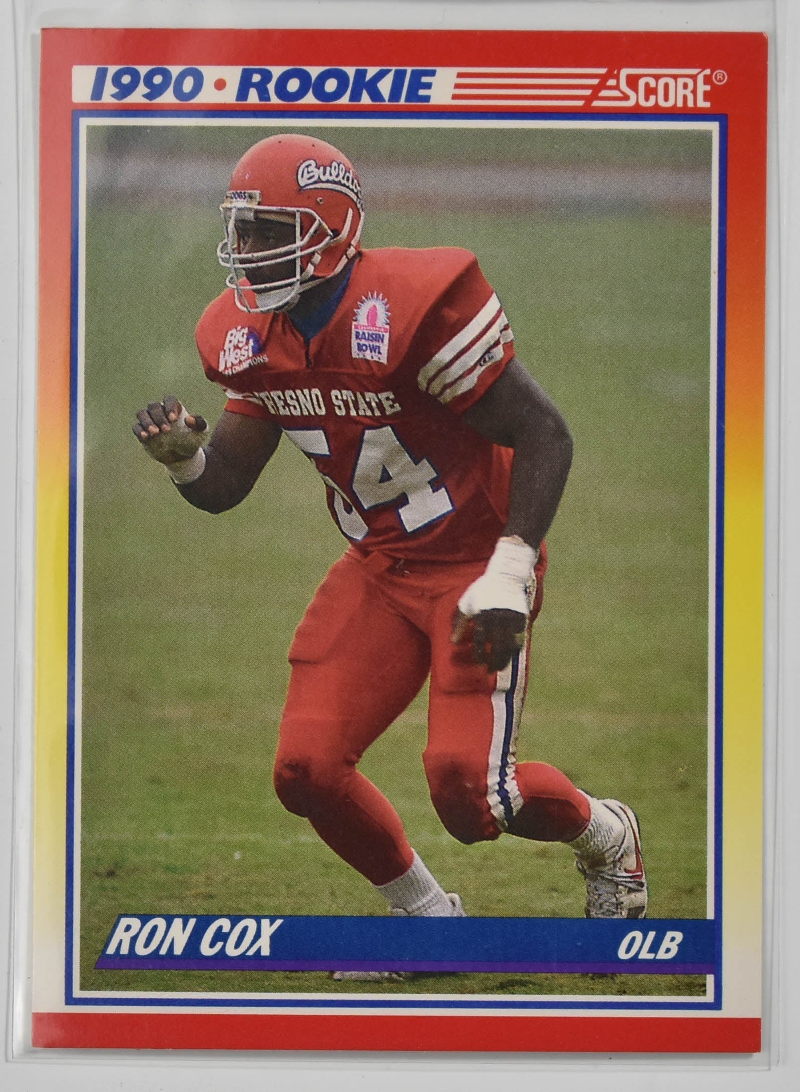 Ron Cox 647 Score Star Rookie 1990 Football Card
