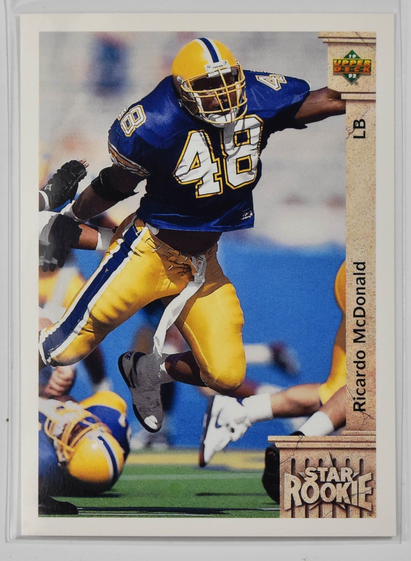 Ricardo McDonald 14 Upper Deck 1992 Football Card Star Rookie