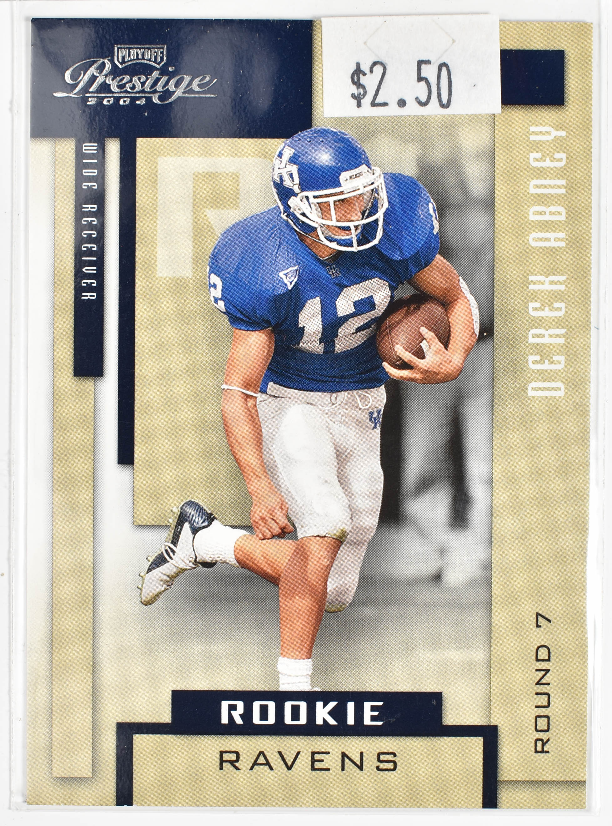 Derek Abney 218 Donruss 2004 Playoff Prestige Ravens Rookie